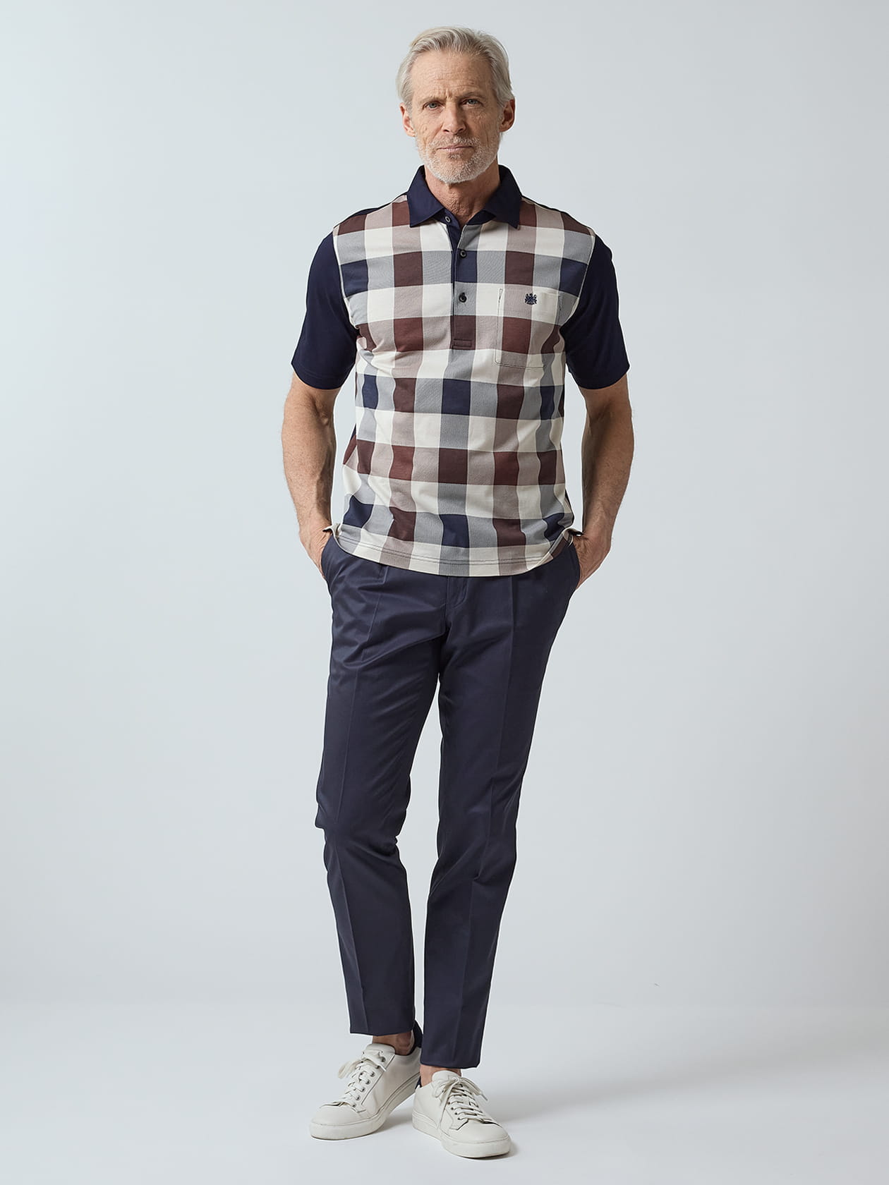 新品/CLUBHAUS RibbedHem Polo - Khaki Lサイズ 新品/CLUBHAUS