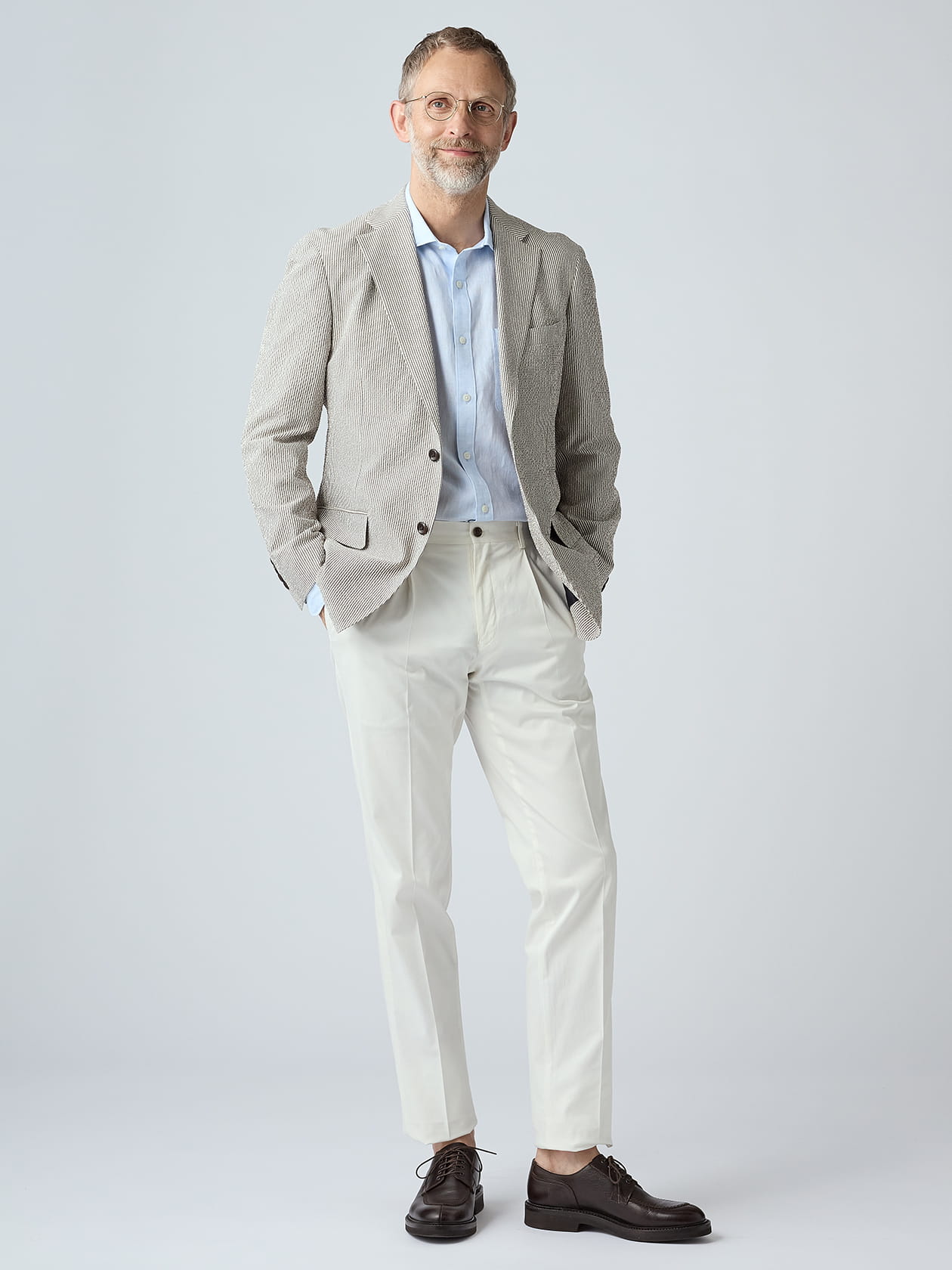 すけページ！！ KING SIZE】Silk Mix Seer-sucker Jacket