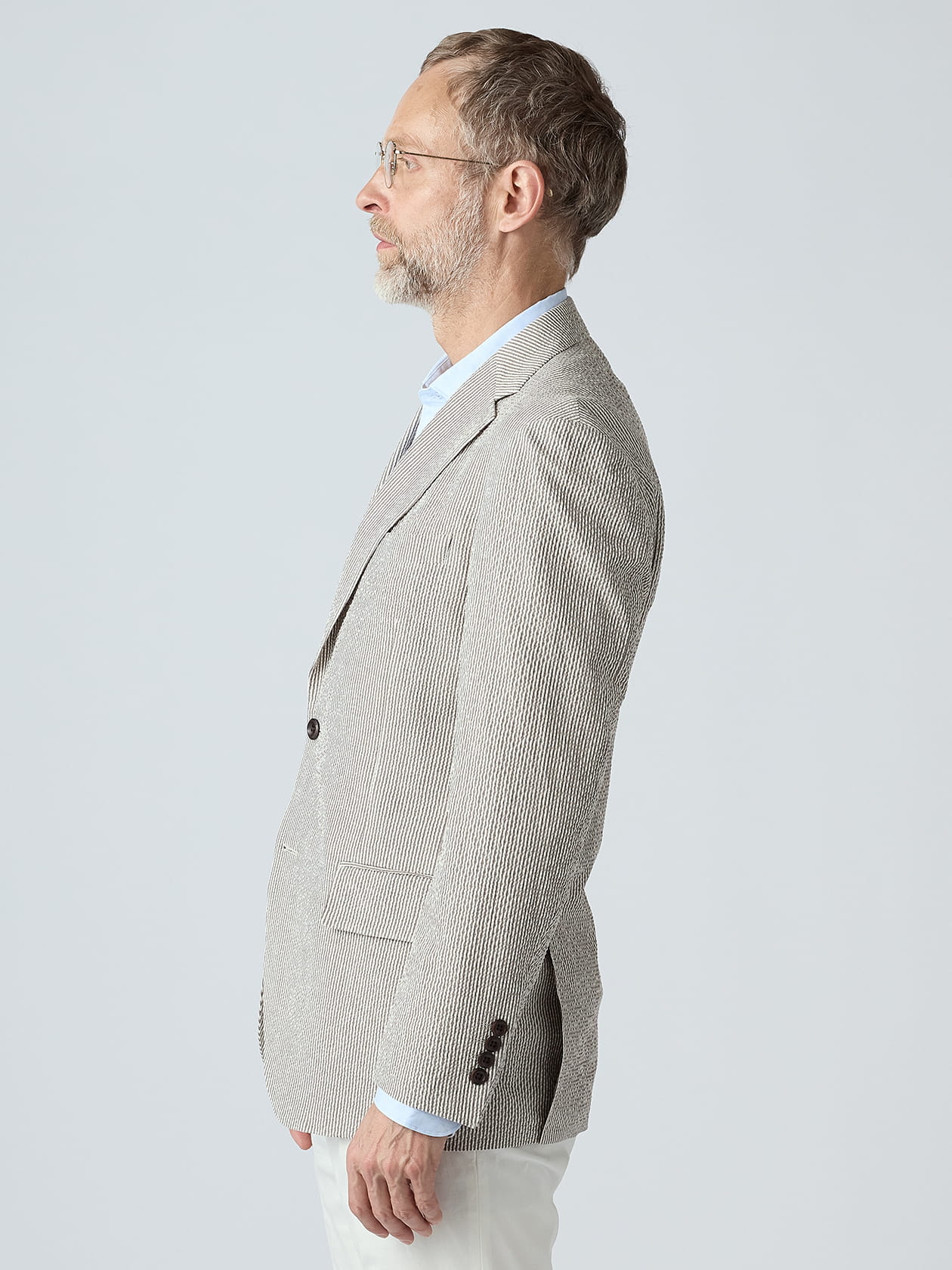 KING SIZE】Silk Mix Seer-sucker Jacket