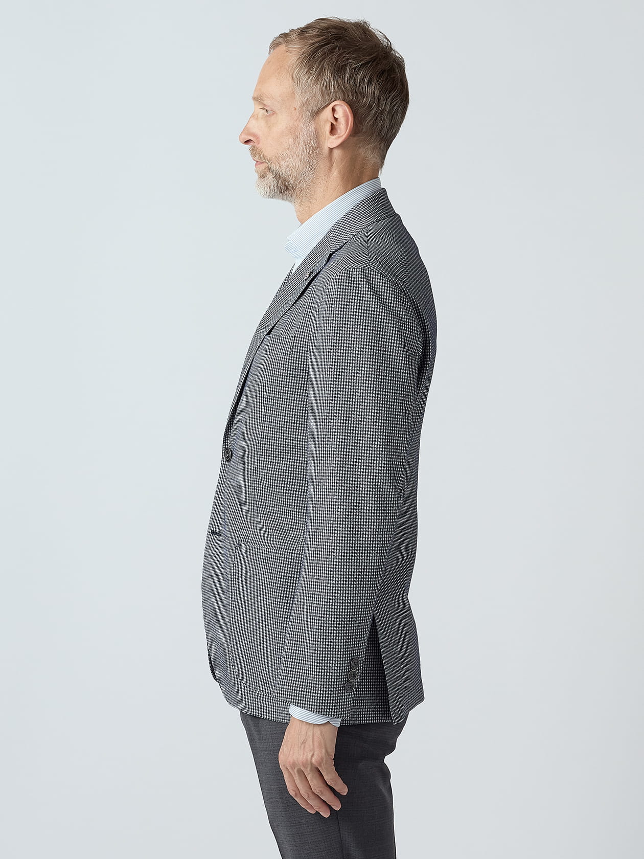 KING SIZE】TEC.3 Sheperd Check Knit Jacket