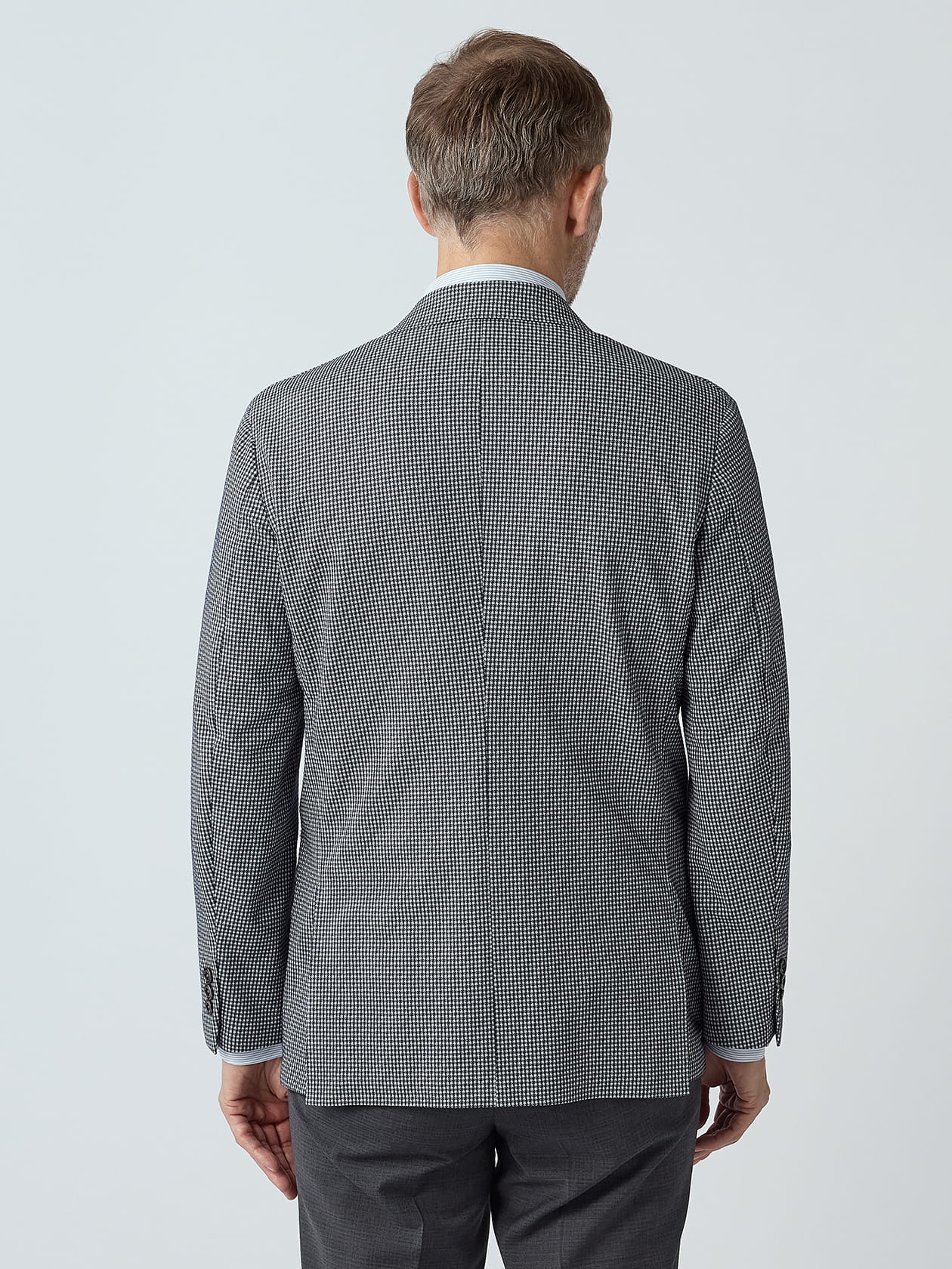 KING SIZE】TEC.3 Sheperd Check Knit Jacket
