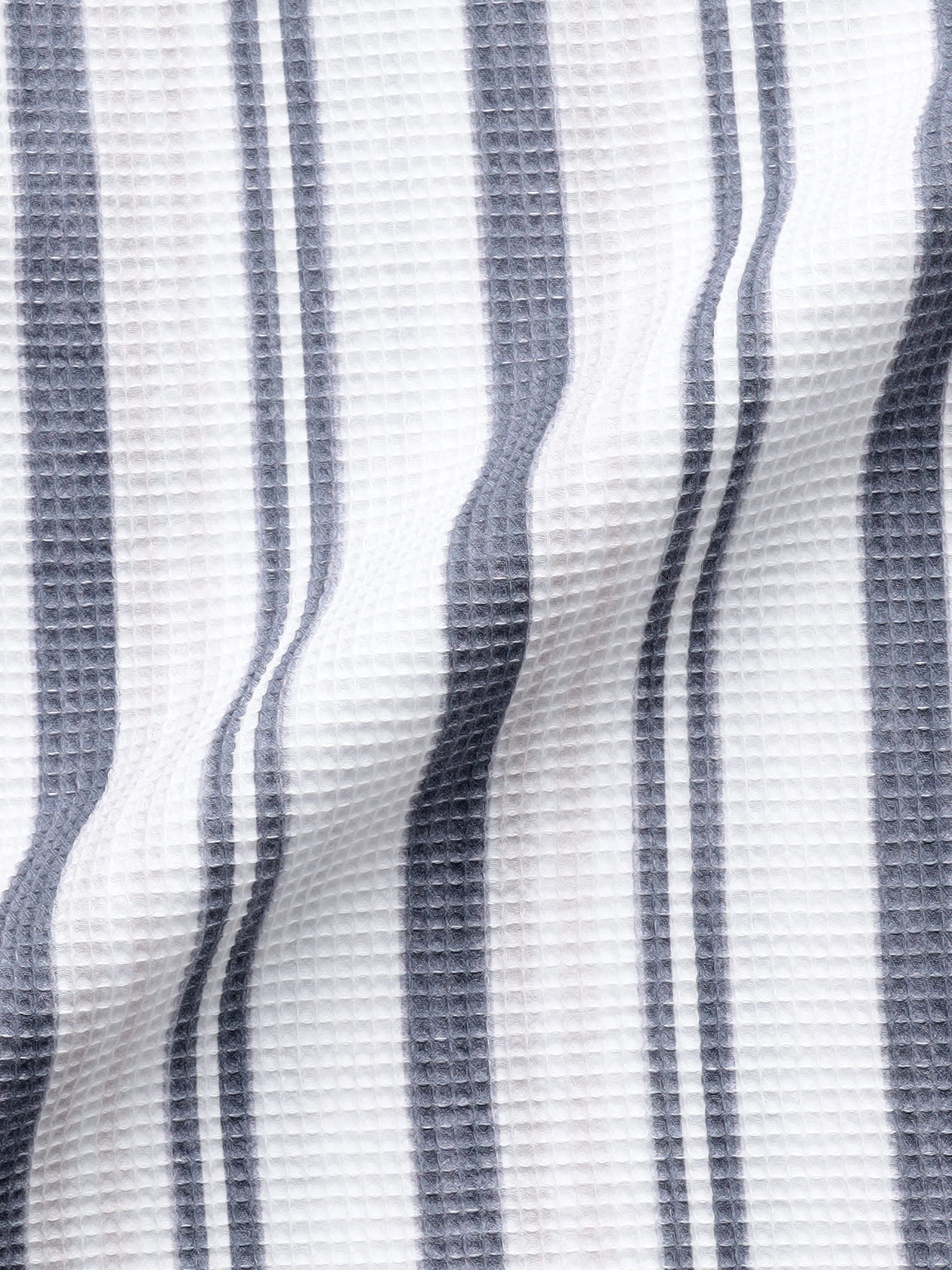 KING SIZE】Waffle Multi Stripe Short Sleeve Shirt