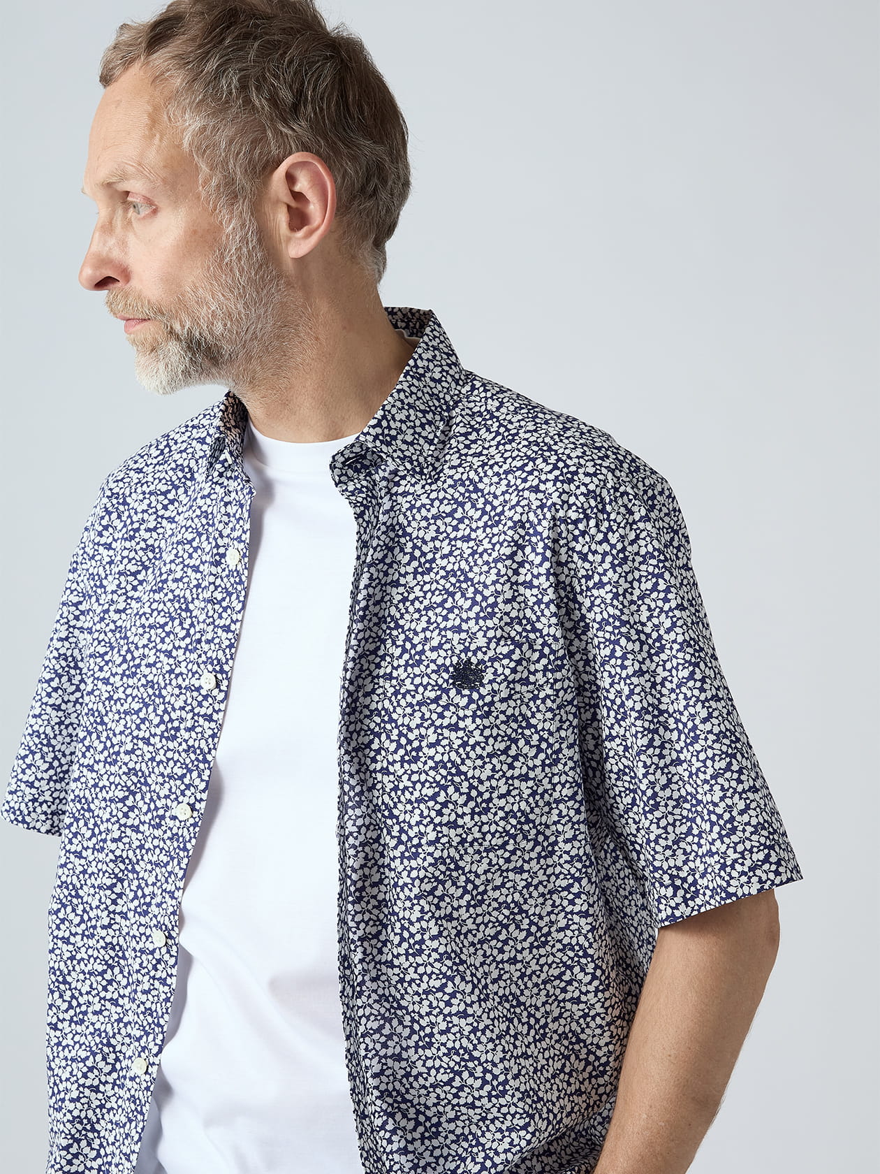 KING SIZE】Liberty Print Short Sleeve Shirt