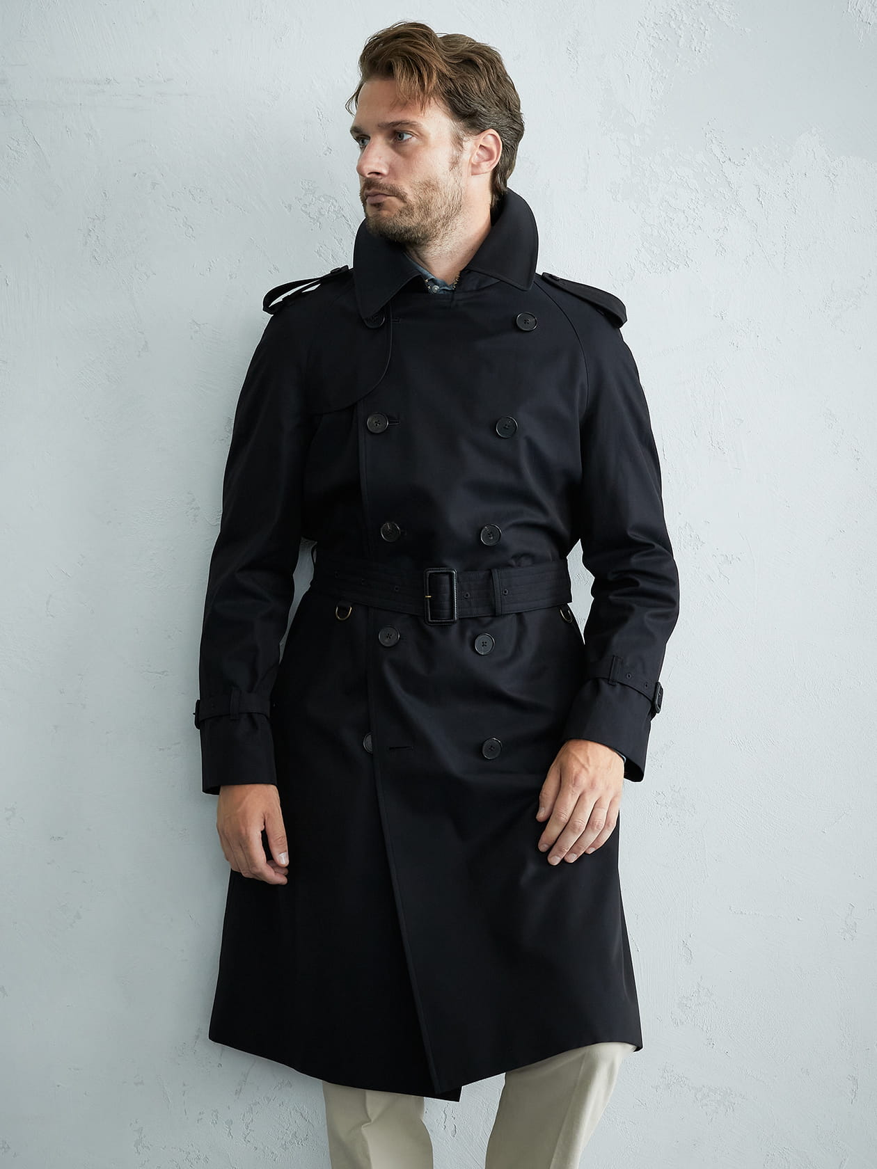 英国製 Aquascutum Kingsway Trench Coat Men´s アクアスキュータム