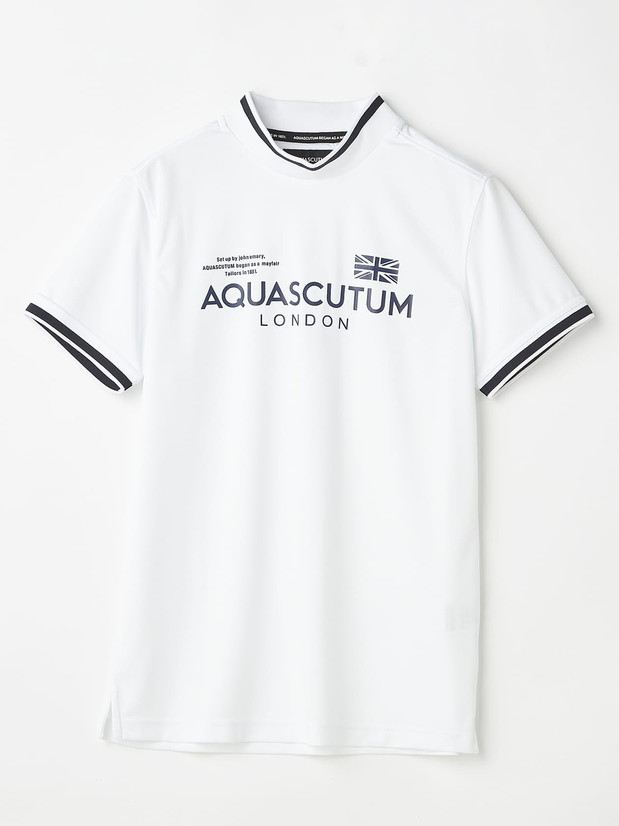 新品　アクアスキュータム　GOLF MEN 配色切替モックネック　L 今季 新品 アクアスキュータム GOLF MEN 配色切替モックネック L 今季