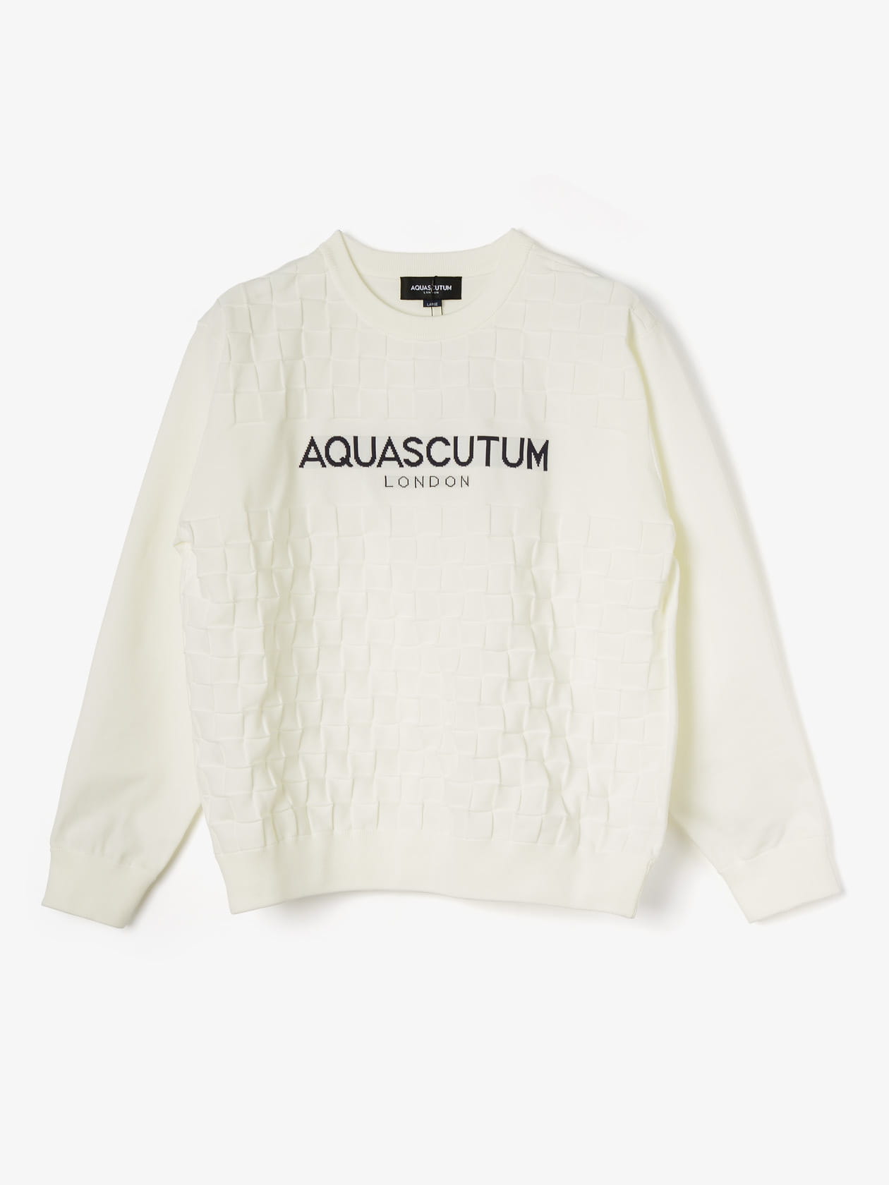 GOLF MEN － ブロックチェッククルーネックニット