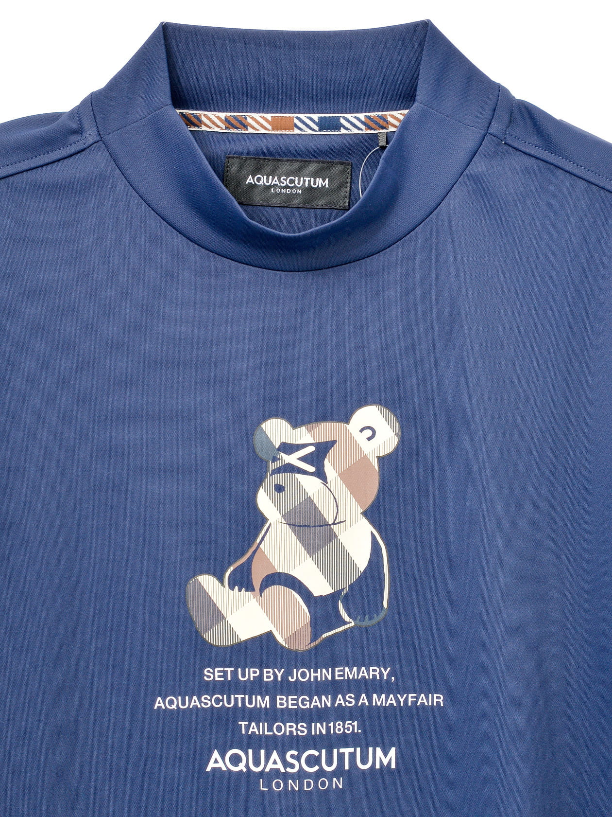 【極美品 近年モデル】アクアスキュータム マーブルベアモックネックTシャツ LL Aquascutum｜GOLF WOMEN - マーブルベアモックネックTシャツ