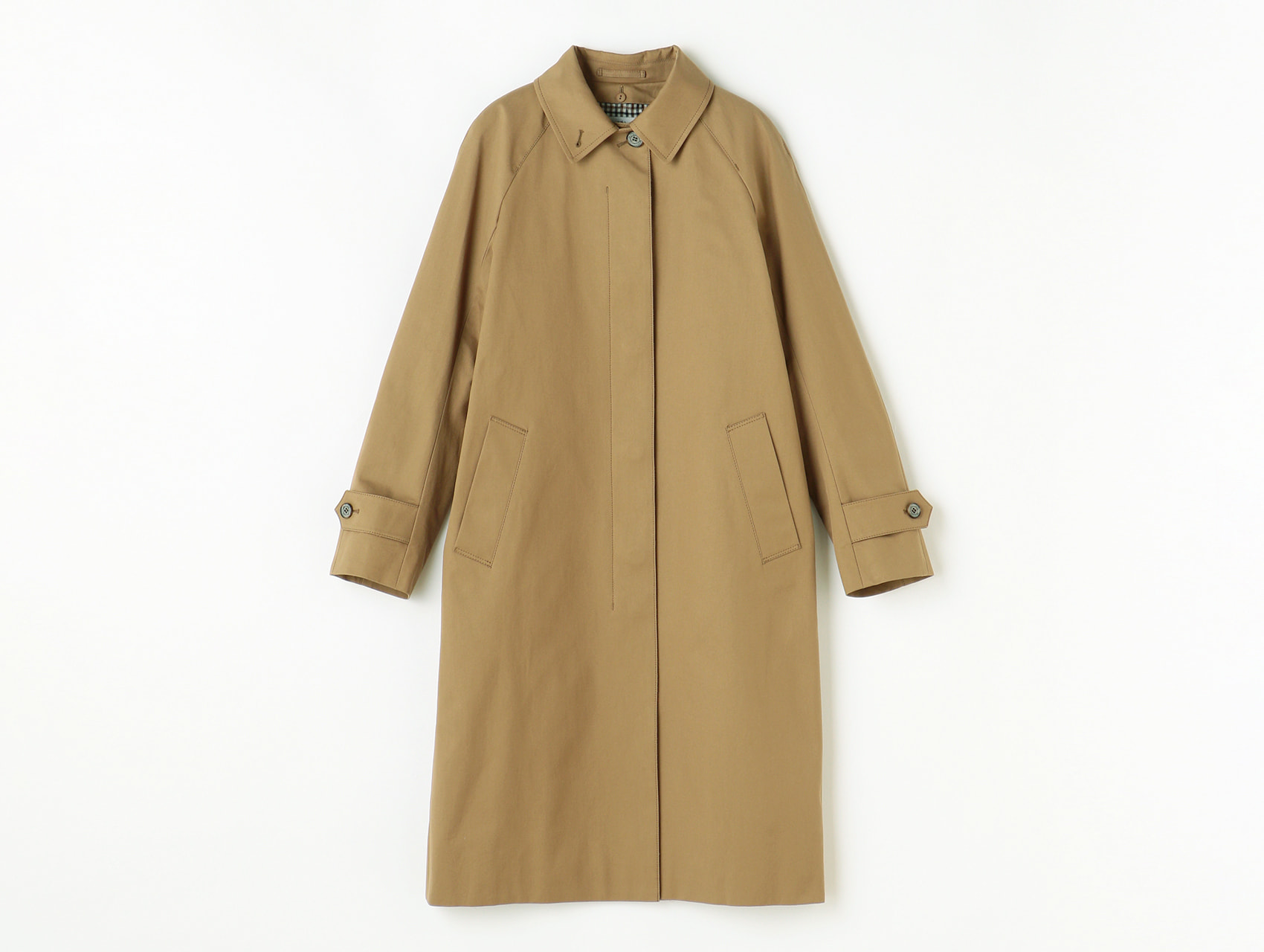 約83cmアクアスキュータム Aquascutum シルク トレンチ コート ステンカラー