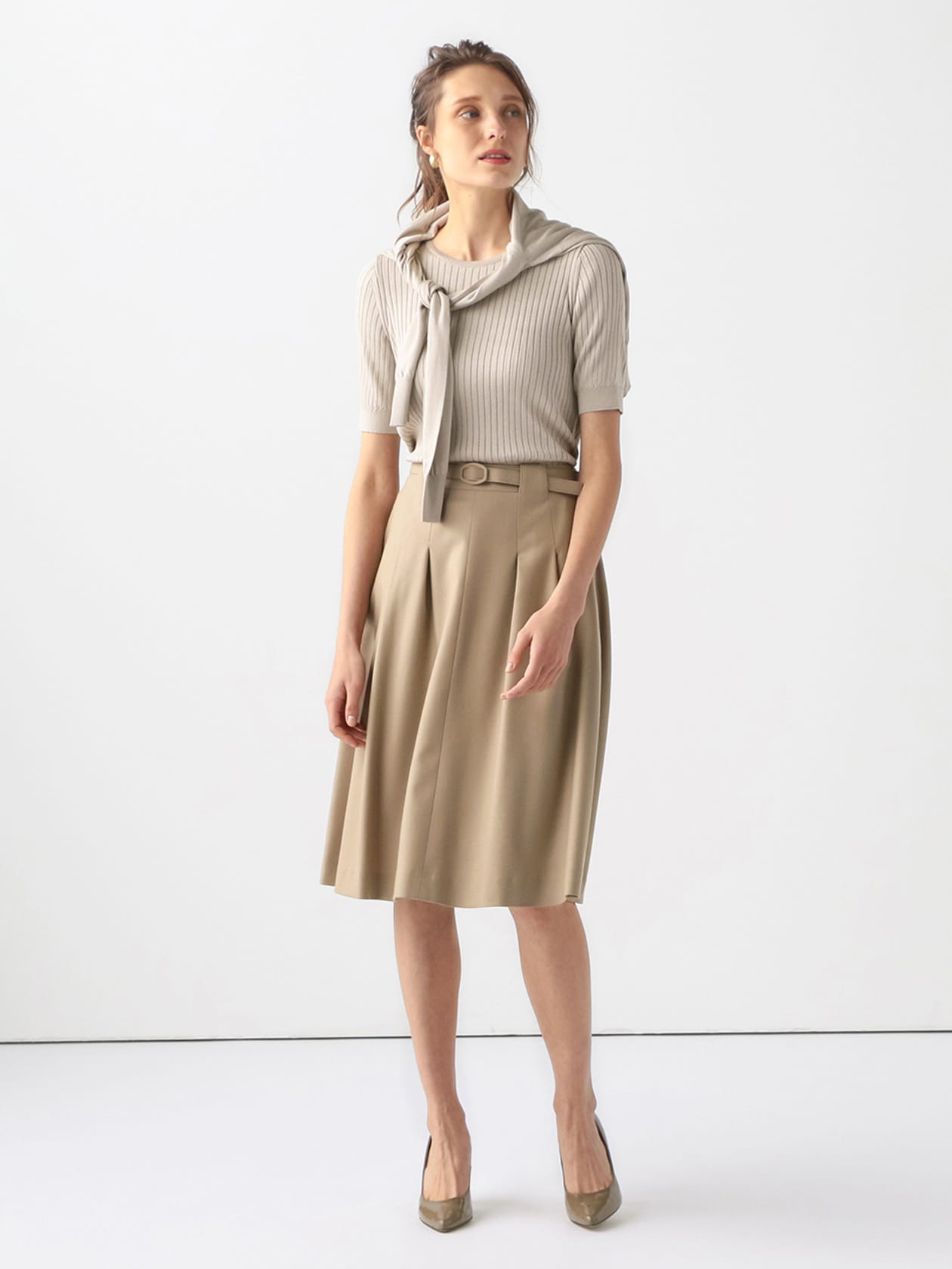 ウールフレアスカート