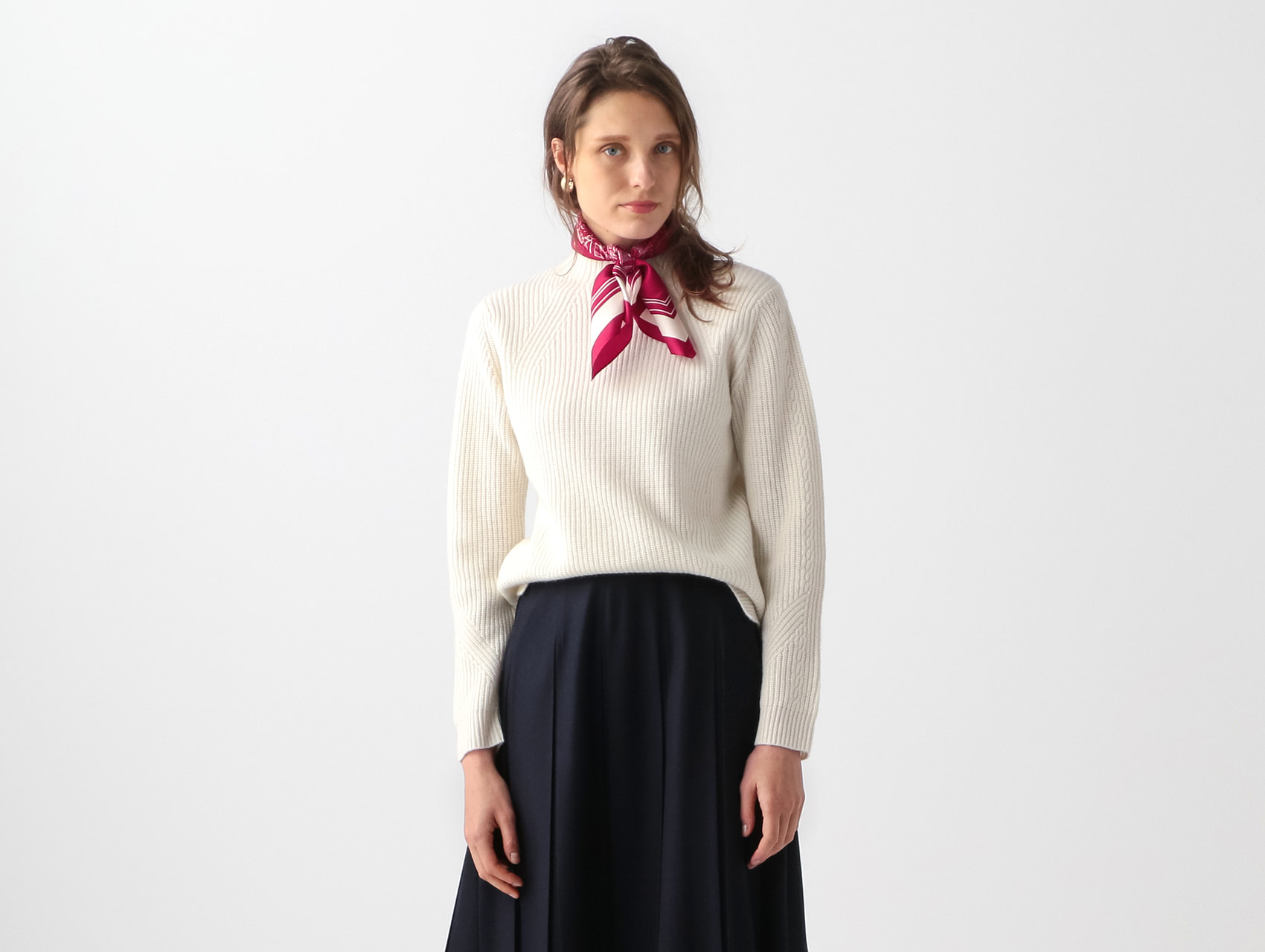 Aquascutum アクアスキュータム 大判ストール SCOTLAND製 Aquascutum 大判ストール ブランケット レッド 小物