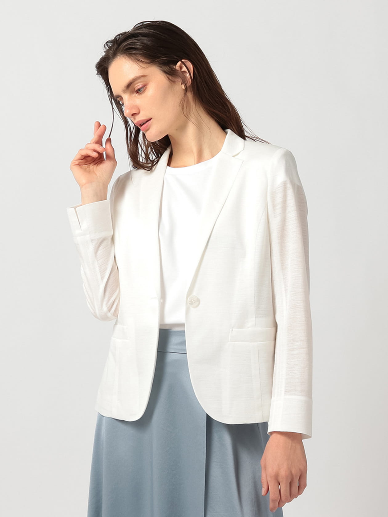 Aquascutum リネンカノコジャケット Aquascutum リネンカノコジャケット