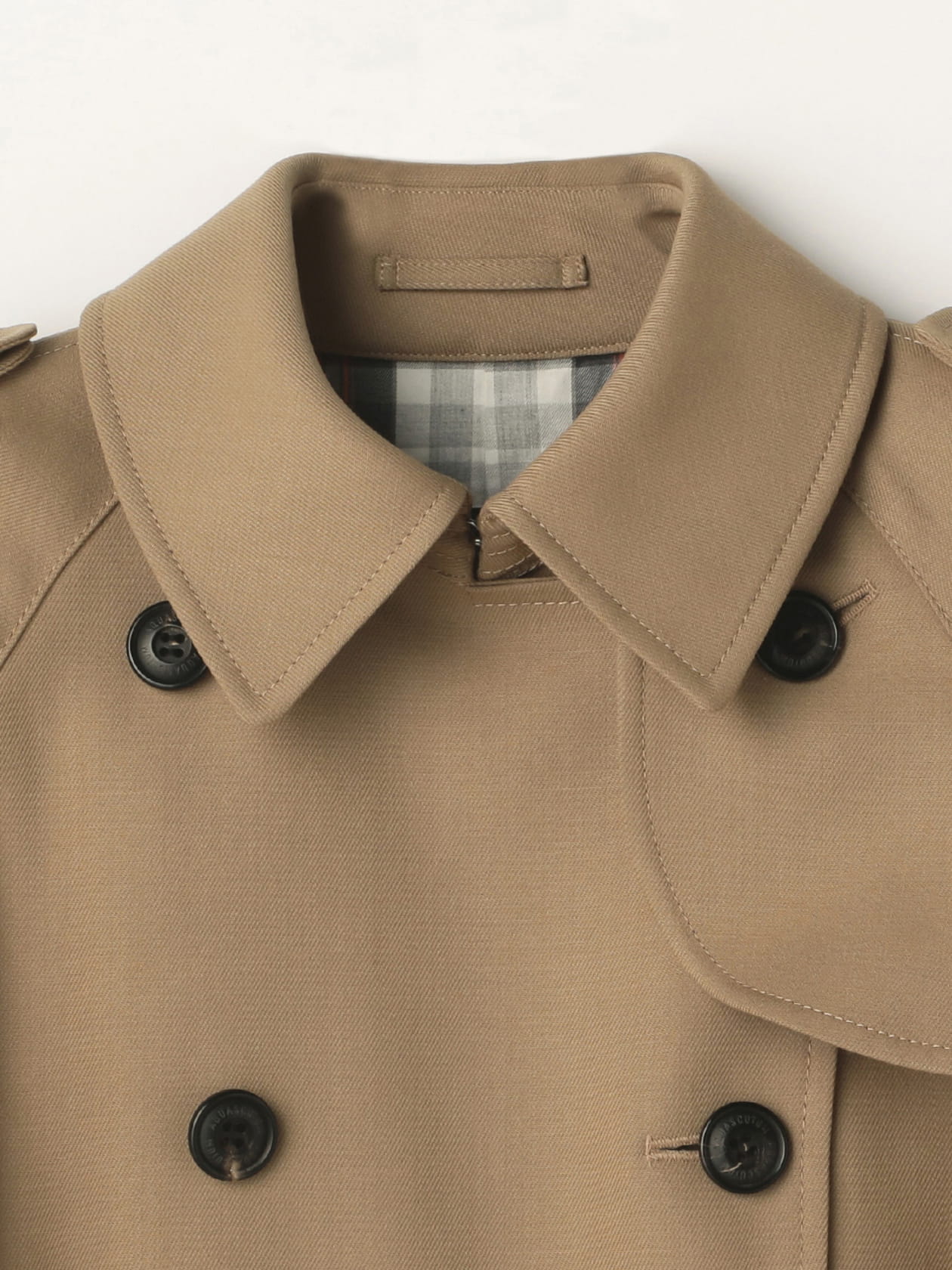 ウンガロ 90's ウール ギャバジン トレンチコート チンストラップ 予約商品] WOOL GABARDINE OVERSIZED MAXI TRENCH COAT | ウール