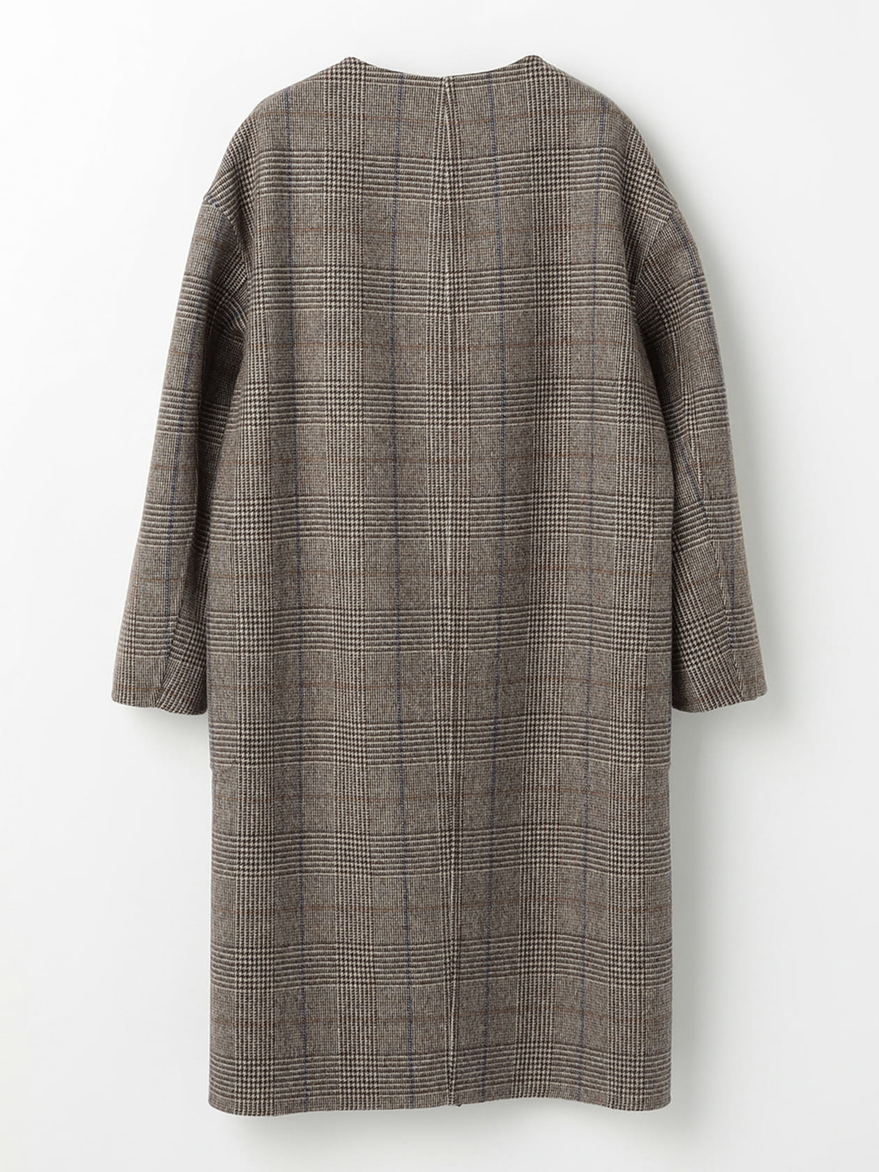 チェックダブルフェイスビーバーコート