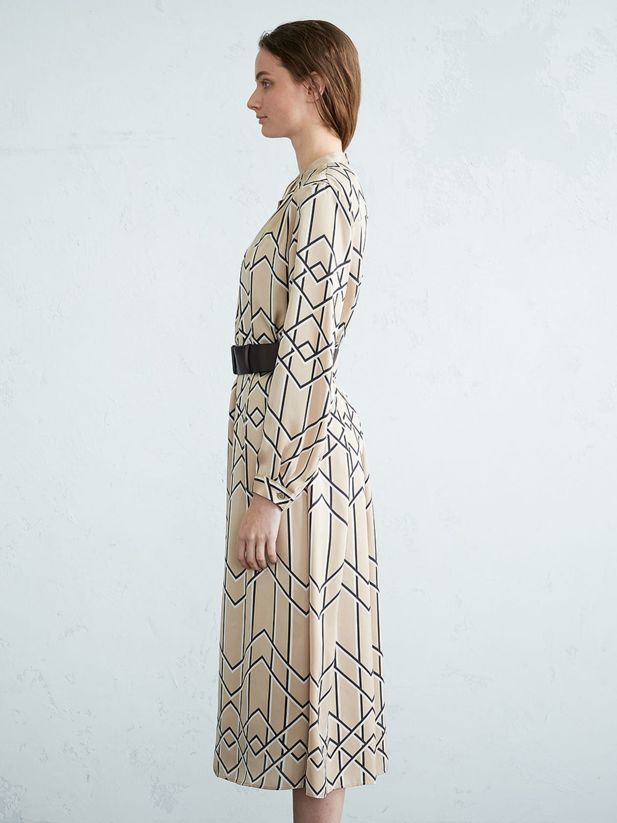 クロスプリントドレス