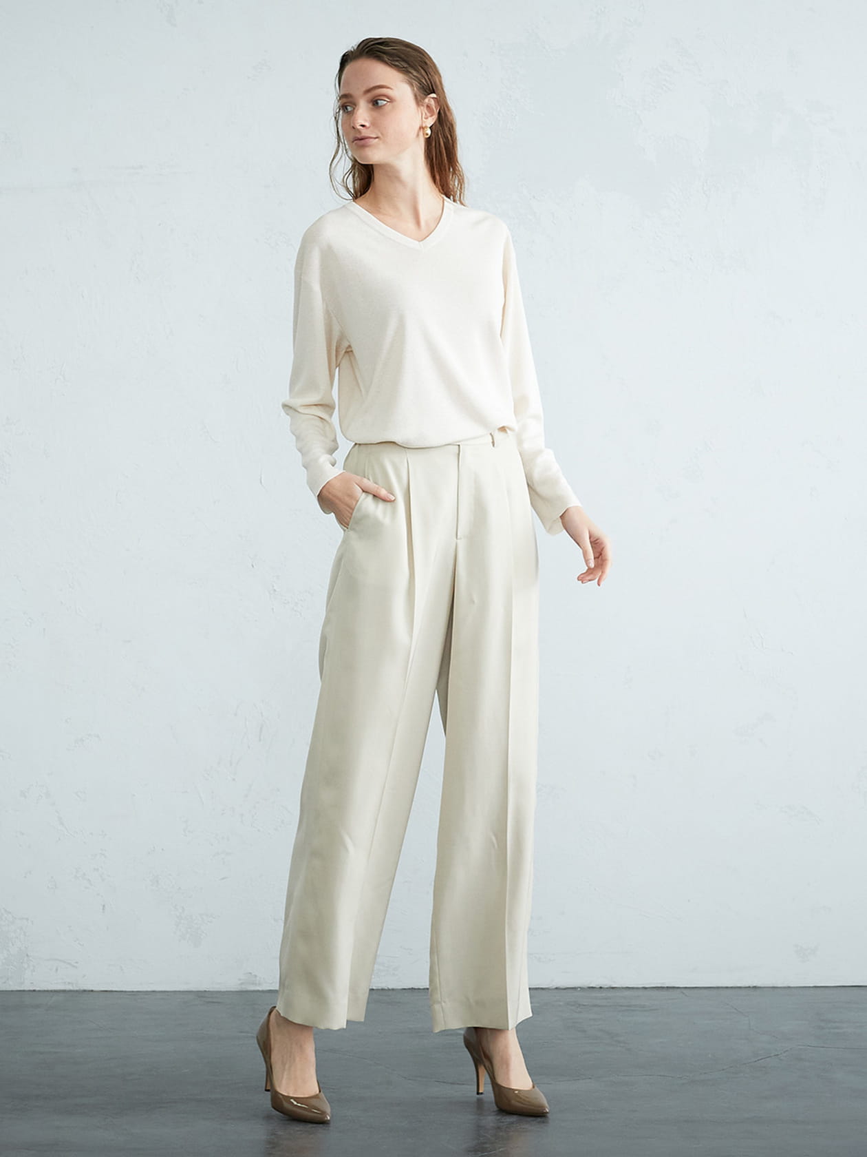 トライウール ワイドパンツ