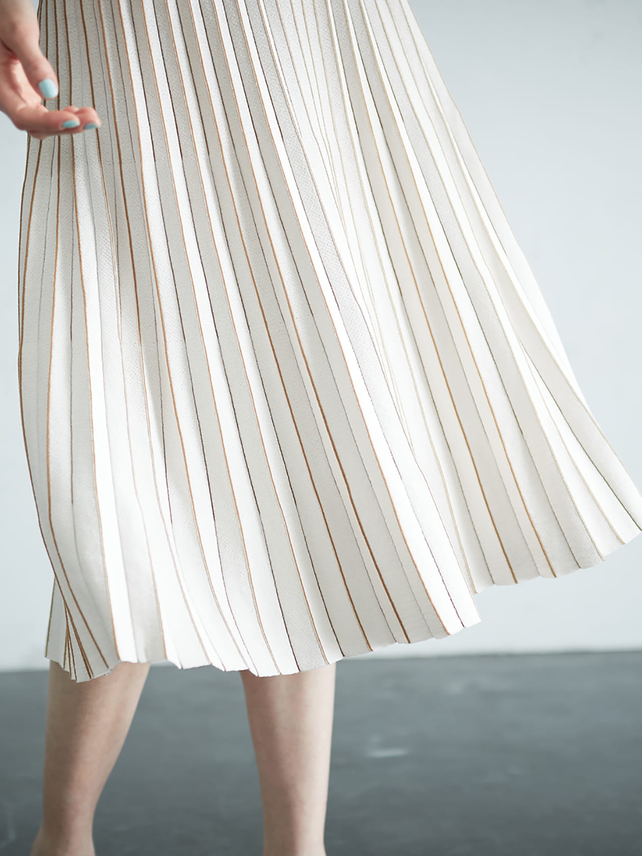 Ellaluna ボーダーニットスカート クリスマスツリー特価