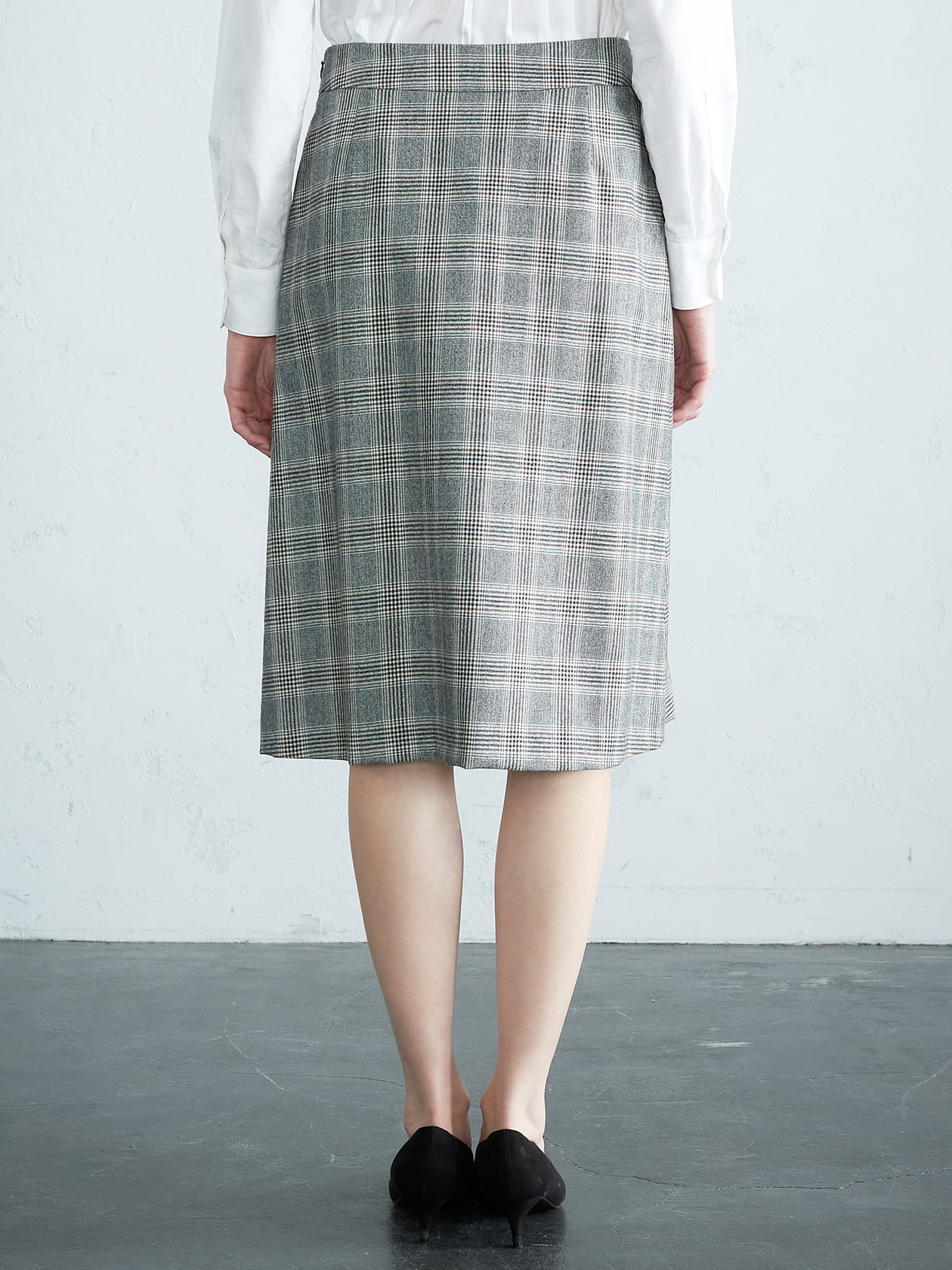 Aquascutum Aquascutum Tweed Skirt Size UK 12 Dogtooth Check Wool Black Brown A Line Pleat 