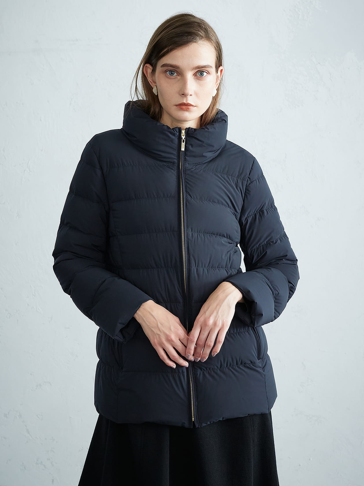 ストレッチタフタ ダウンジャケット