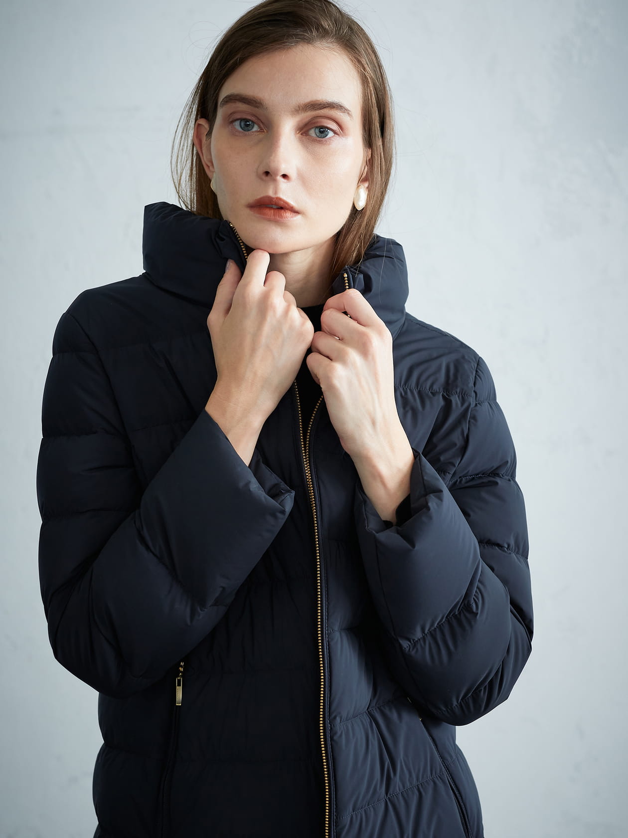 ストレッチタフタ ダウンジャケット