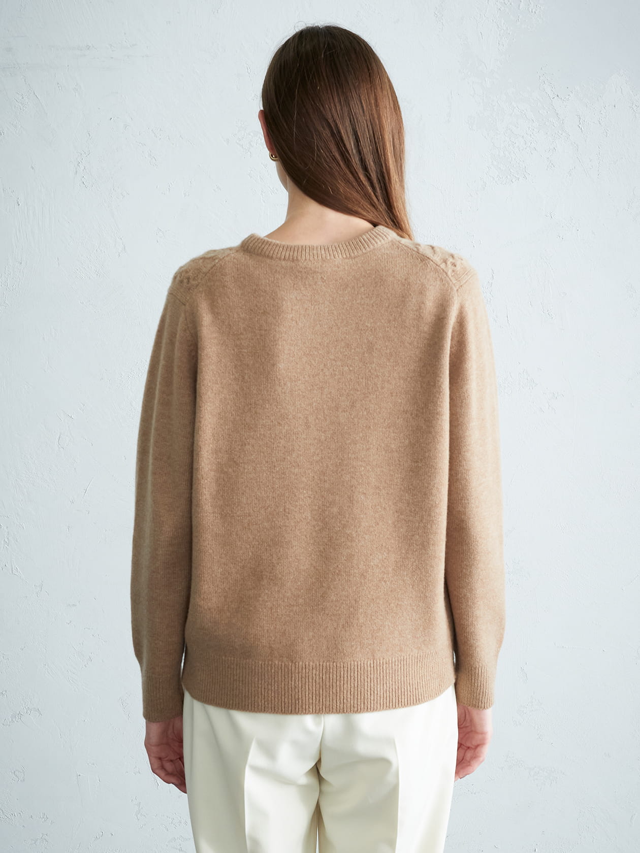 アレンジケーブル クルーネックニット