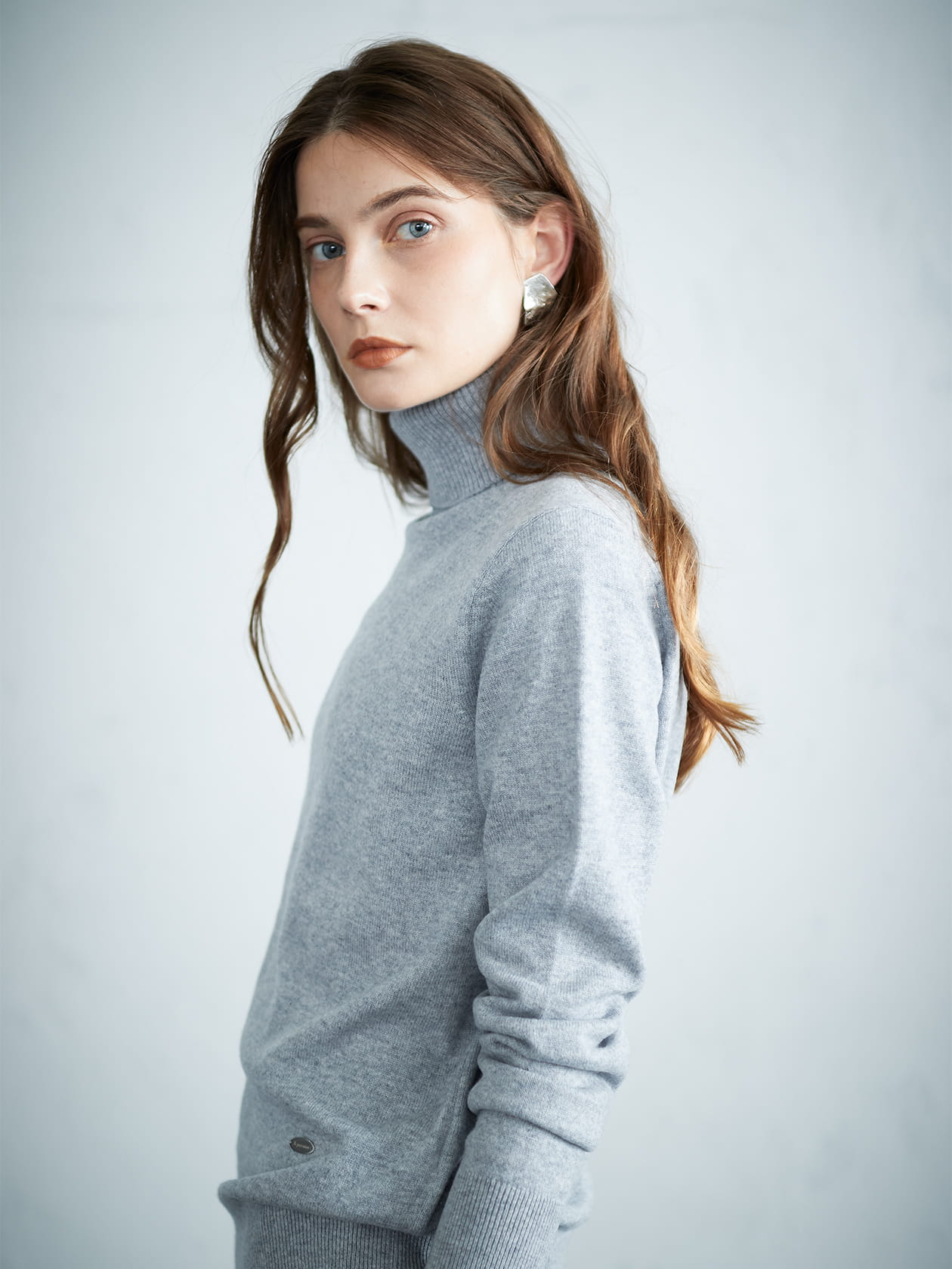 ピュアカシミヤ タートルニット