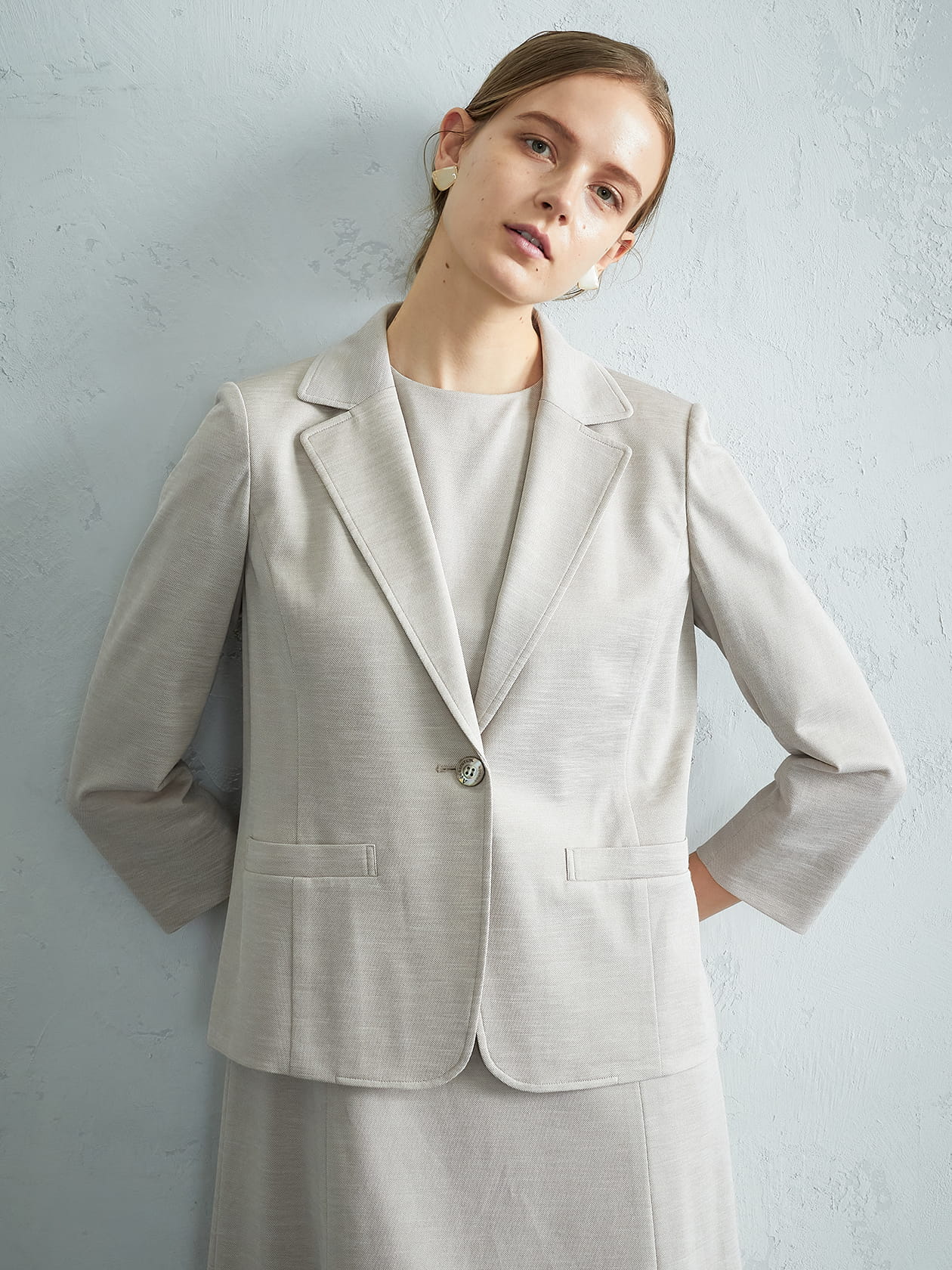 Aquascutum リネンカノコジャケット セットアップ対応】ウォッシャブルラミーカノコ ジャケット
