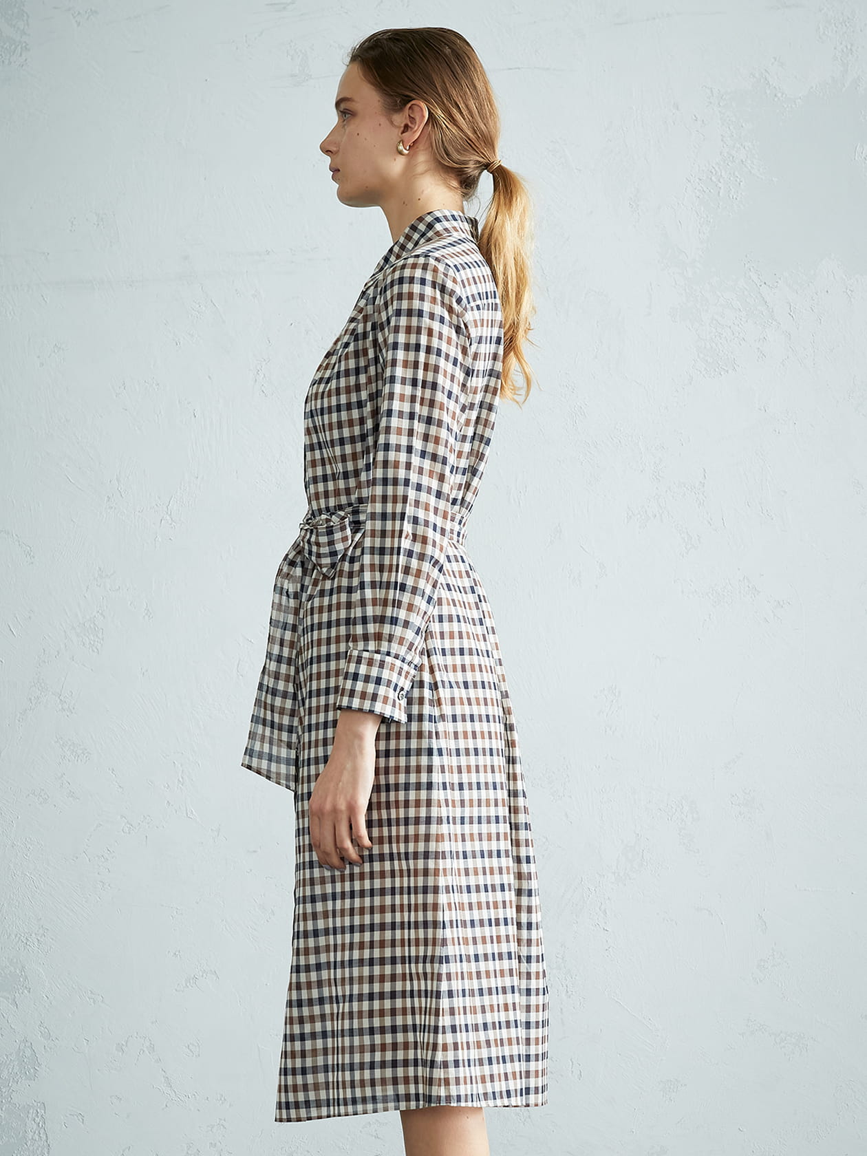 クラブチェック シャツドレス