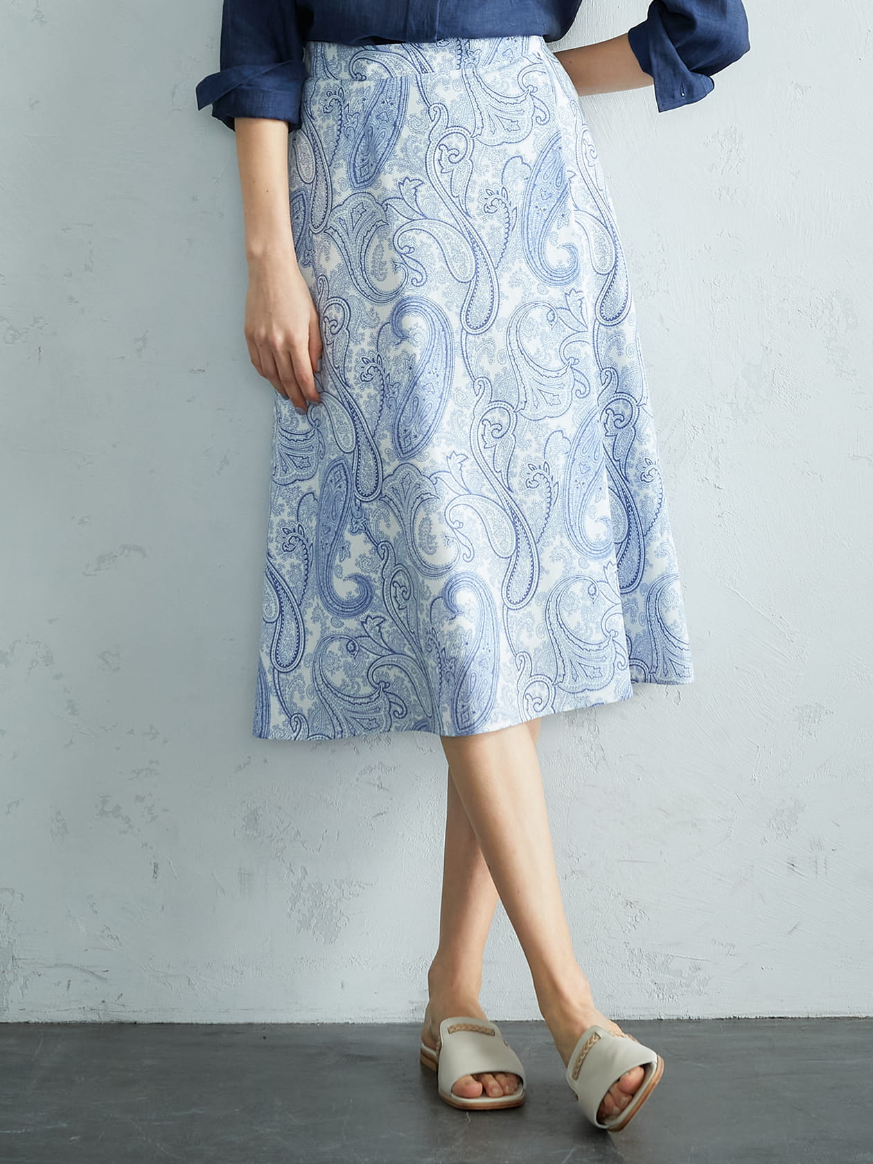 ペイズリープリントスカート