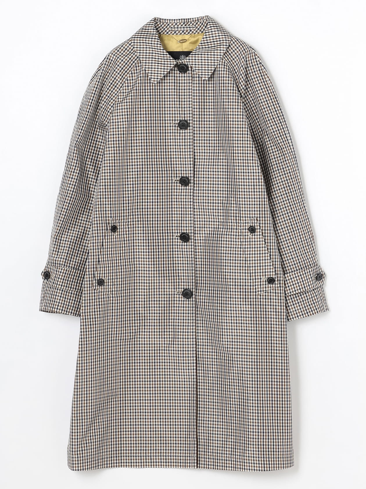 Aquascutum クラブチェックタフタ ステンカラーコート クラブチェックタフタ ステンカラーコート