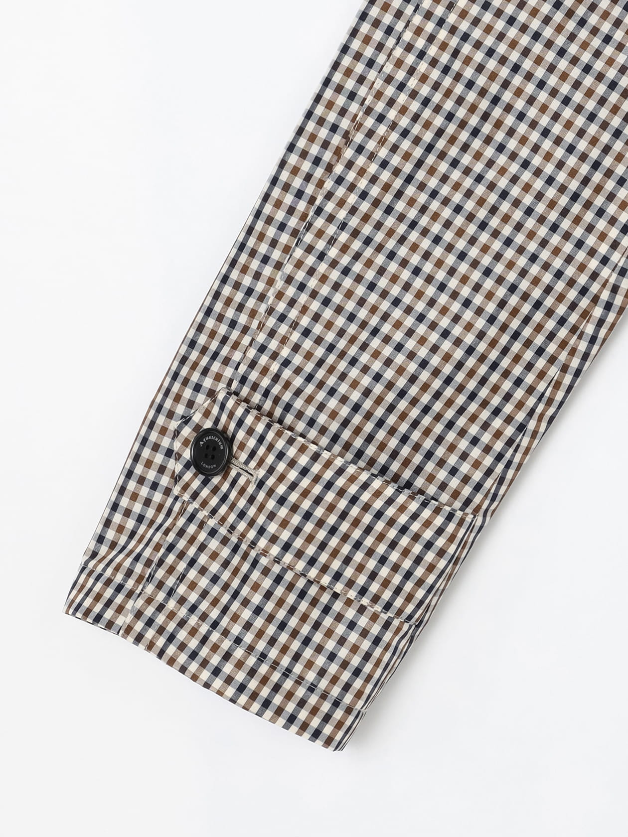 美品/Aquascutum/ステンカラーコート/クラブチェック/Ｌサイズ Aquascutum ステンカラーコート Aqua5 M〜L クラブチェック