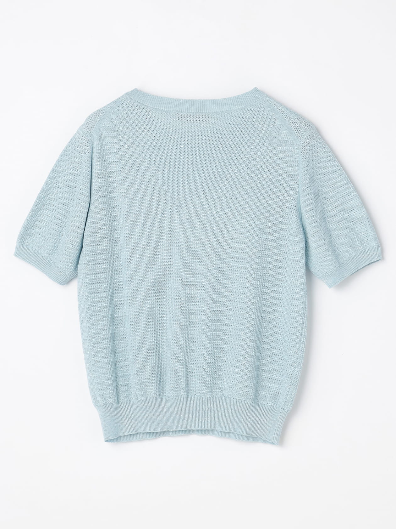 ペーパーヤーン半袖ニット