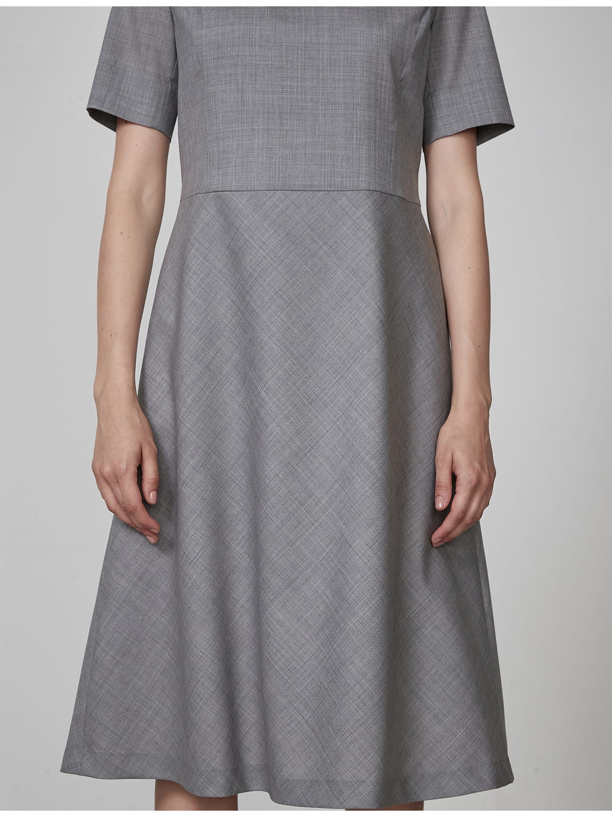 セットアップ対応】サマーウール フレアドレス