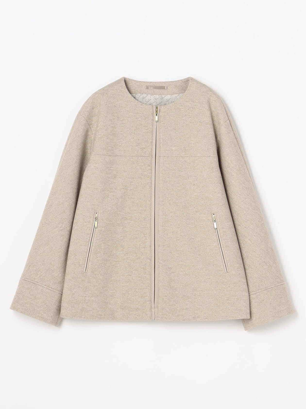 新品M/2 Dessin ワールド　ジャージメルトンショートコート/マスタード F5847009 定価15，290円（税込）