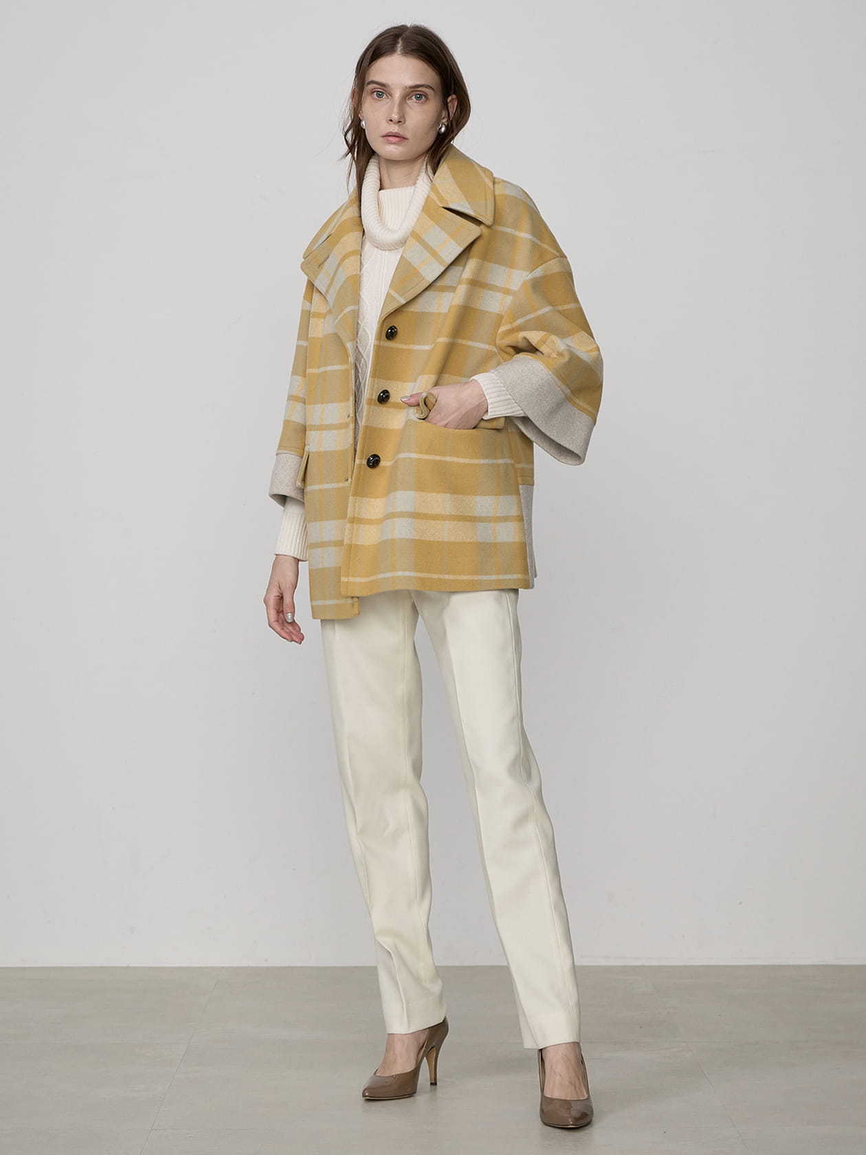 ブロックチェックダブルダブルフェイス