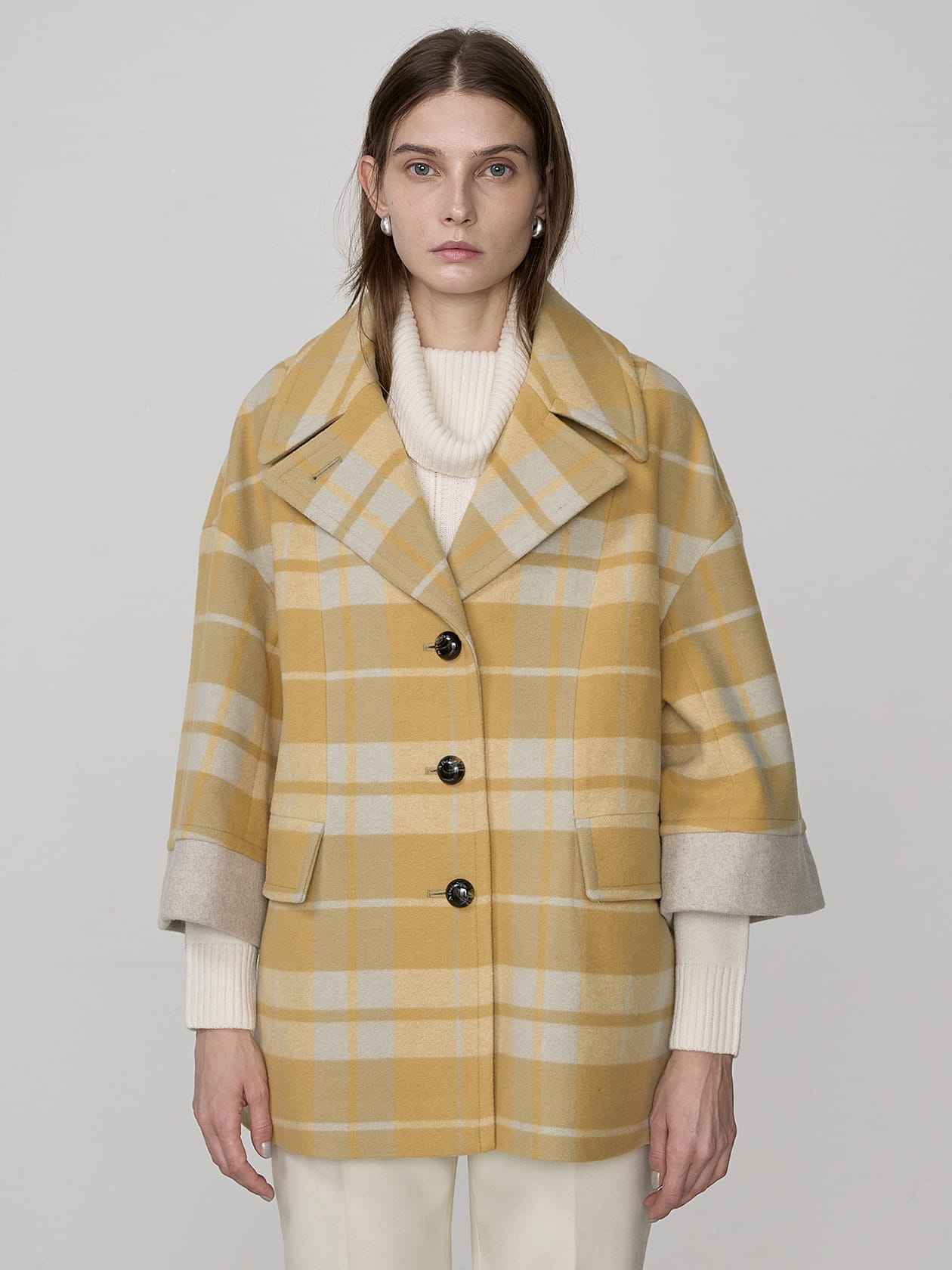 ブロックチェックダブルダブルフェイス