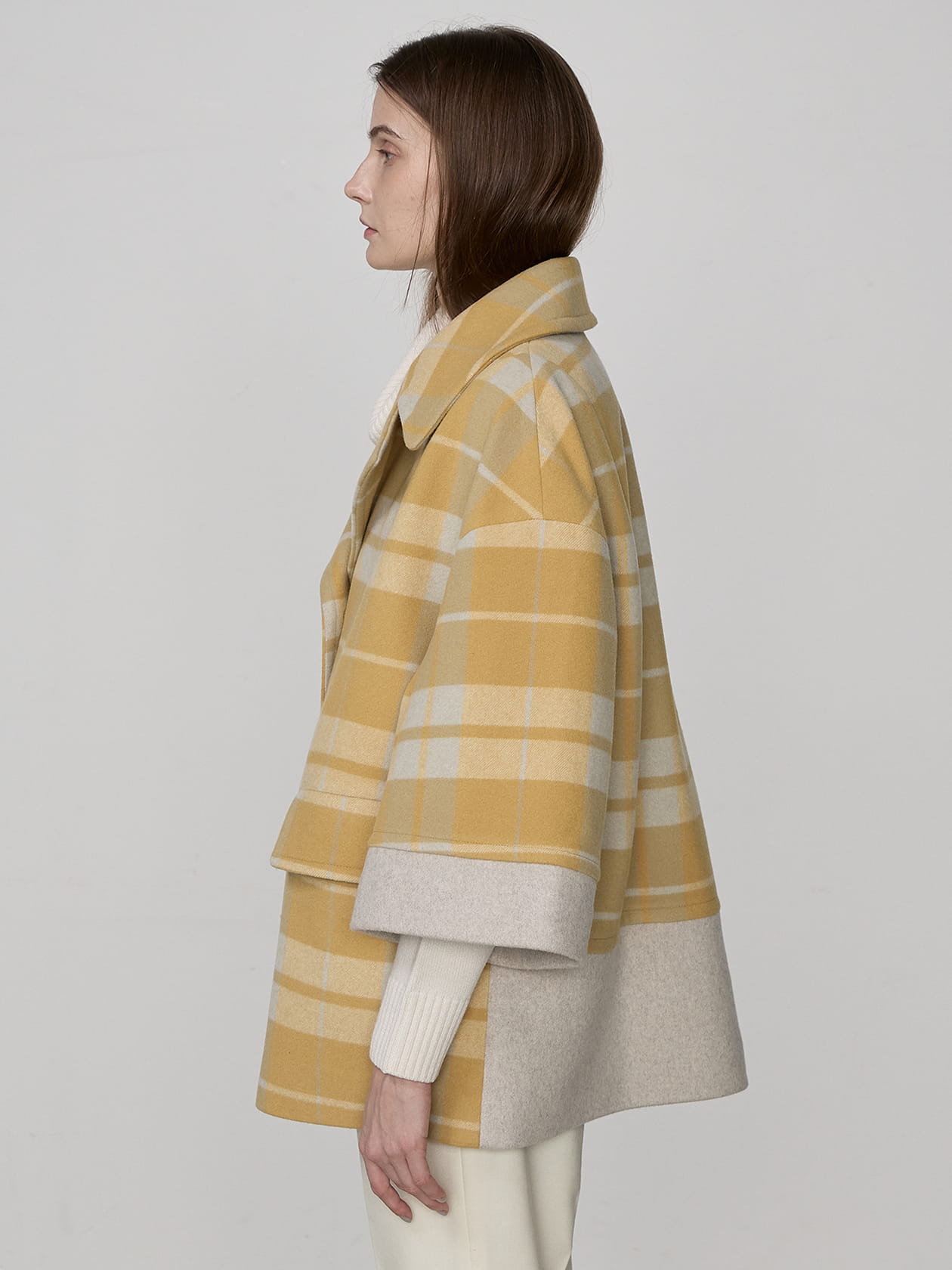 ブロックチェックダブルダブルフェイス