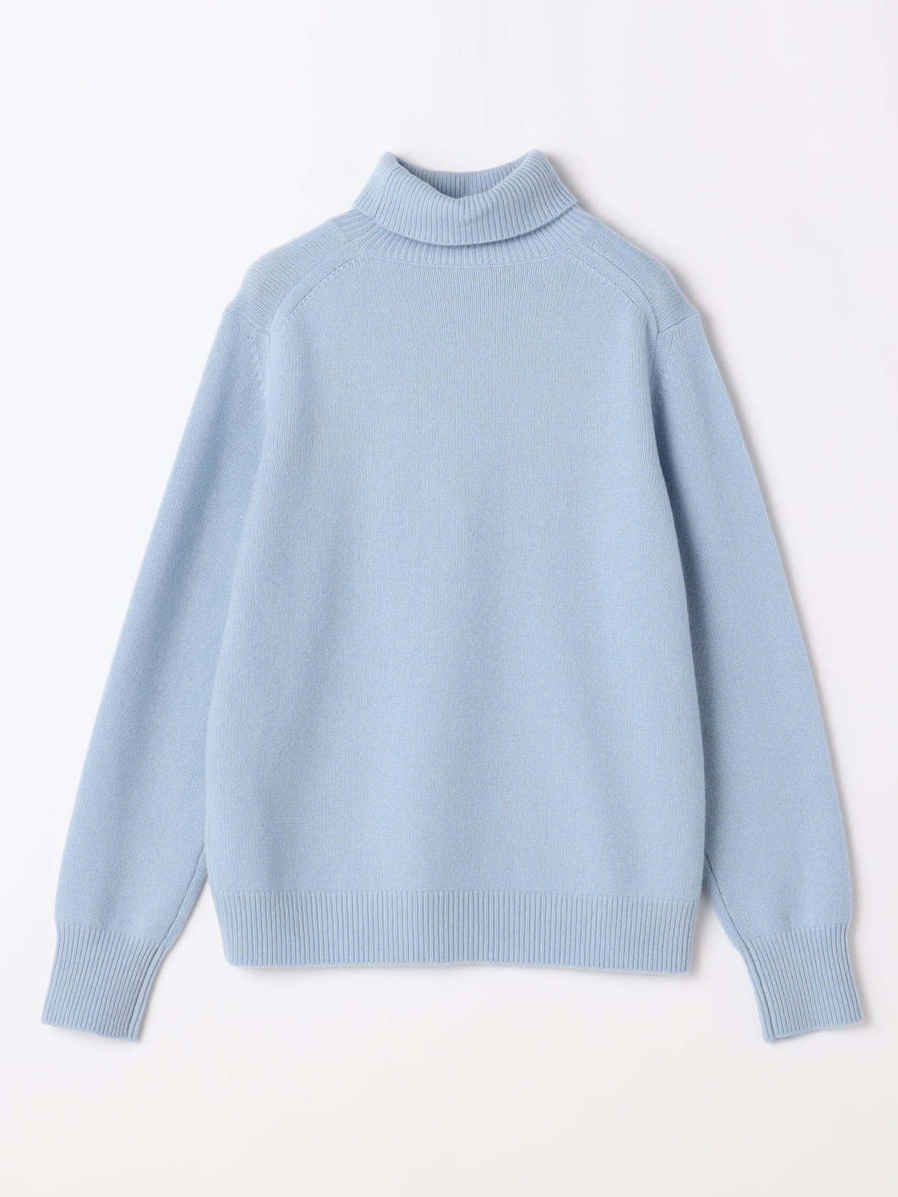アクアスキュータム　ブルー　タートルネックセーター 長袖　カシミア100% AQUA SCUTUM - > カシミア100%ニット タートルネックセーター