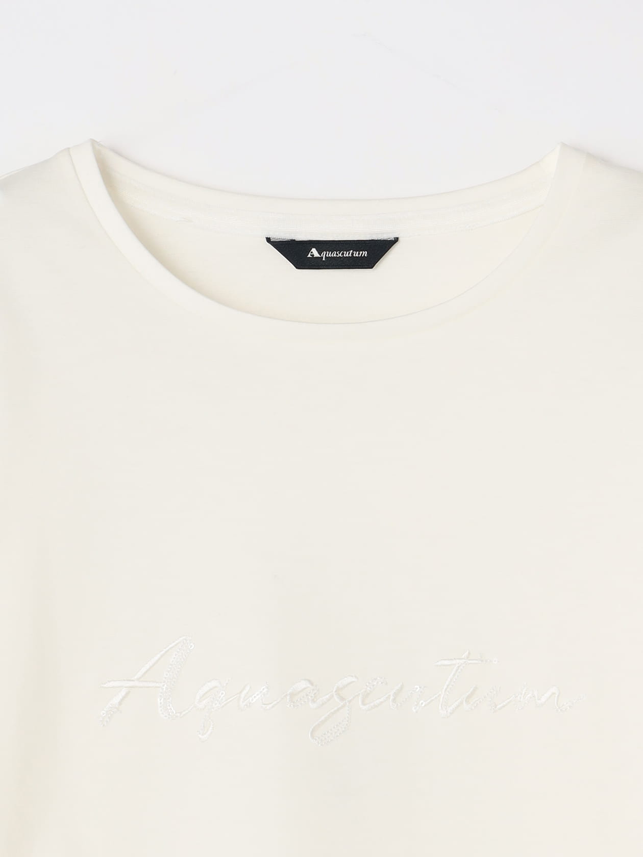 SAINT LAURENT 七分袖カットソー グレー/ホワイト SAINT LAURENT 七分袖カットソー グレー/ホワイト（ロゴ刺繍 七