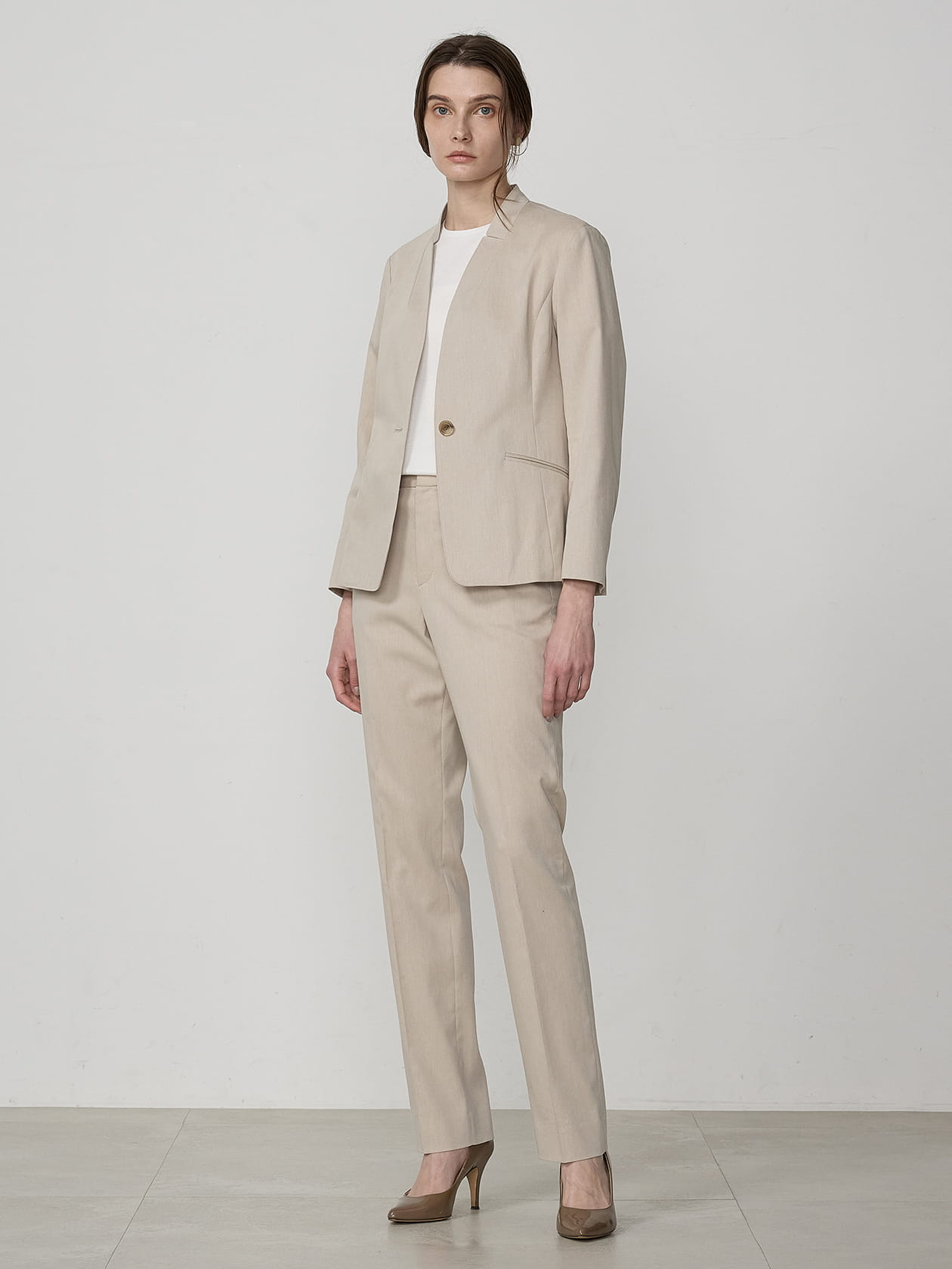 セットアップ対応】リネン混パナマ ジャケット