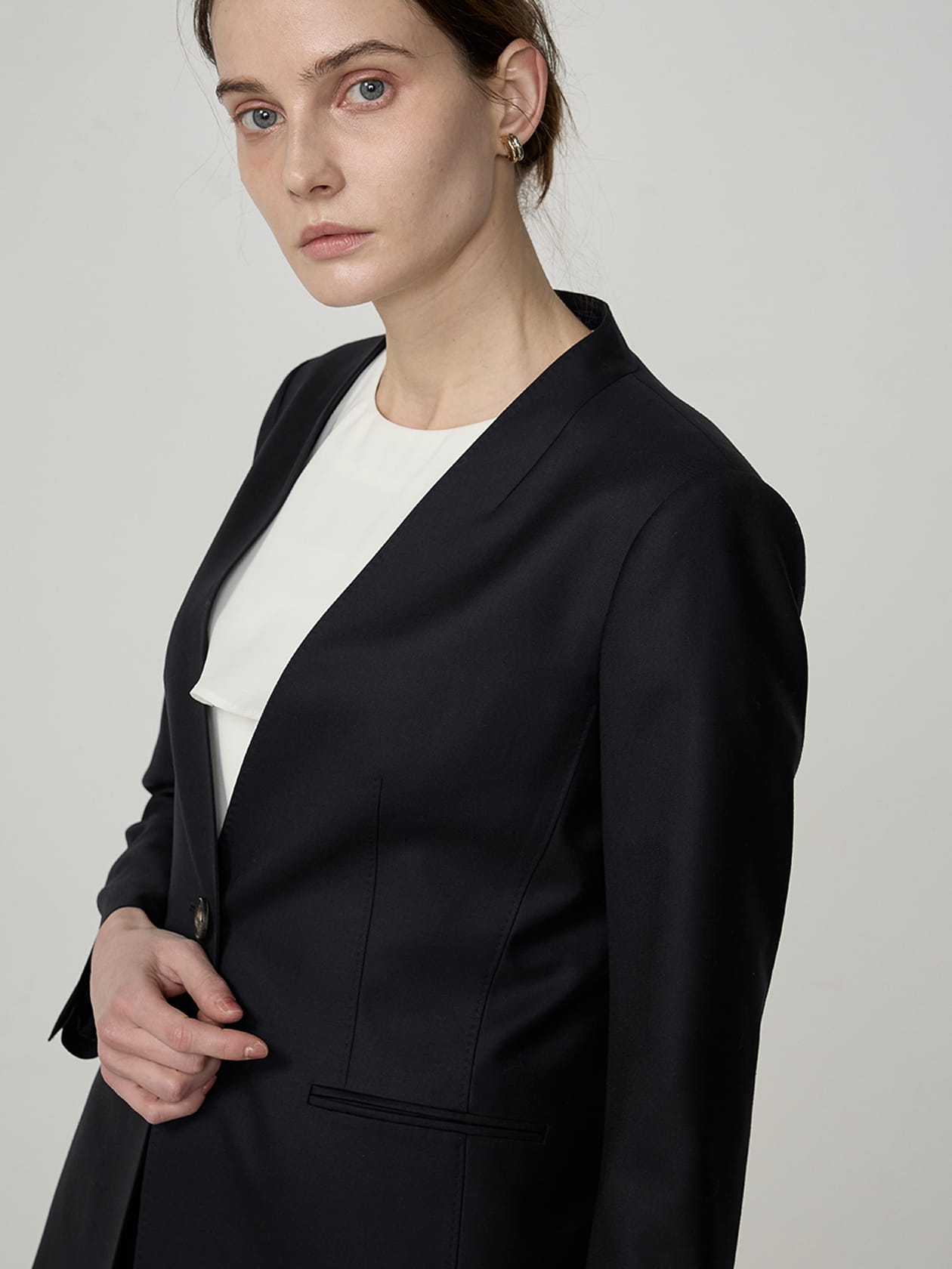 セットアップ対応】ネイビープレーンジャケット 