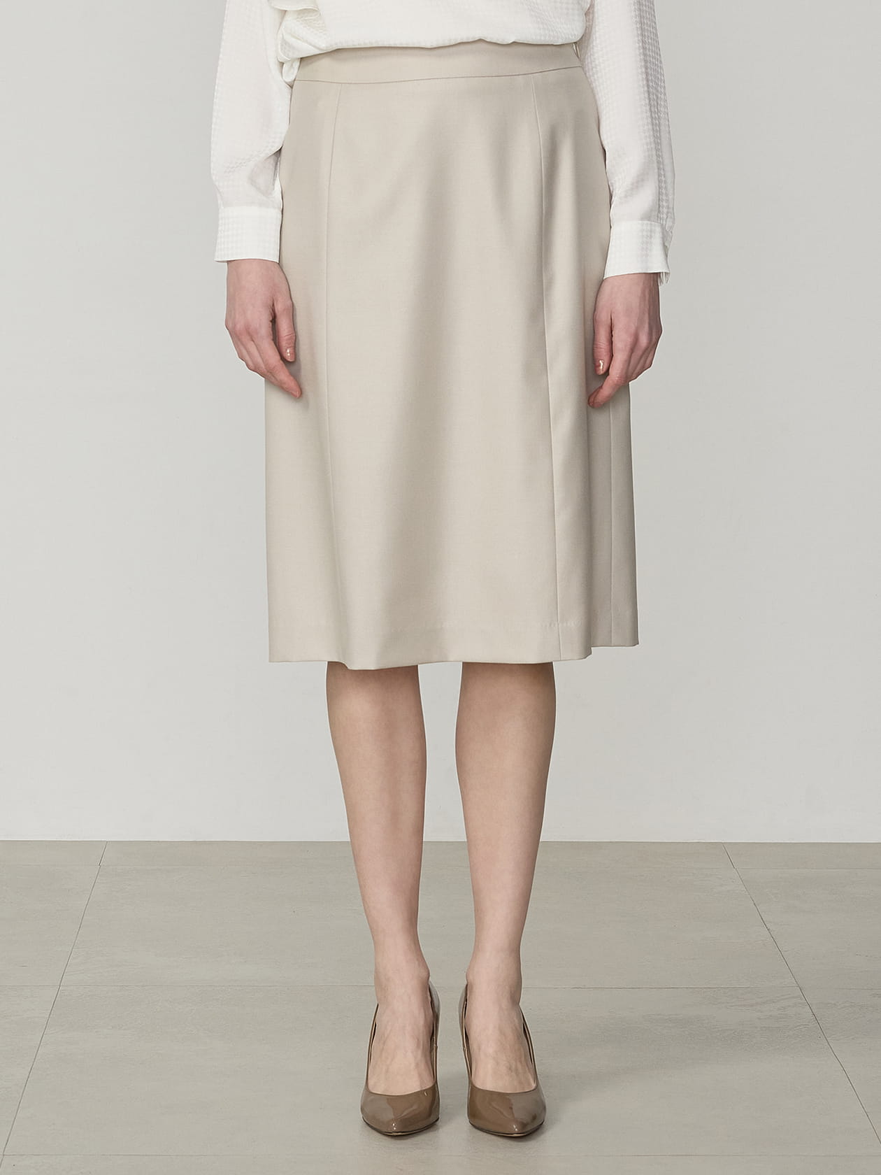 セットアップ対応】ウールシルクツイルスカート