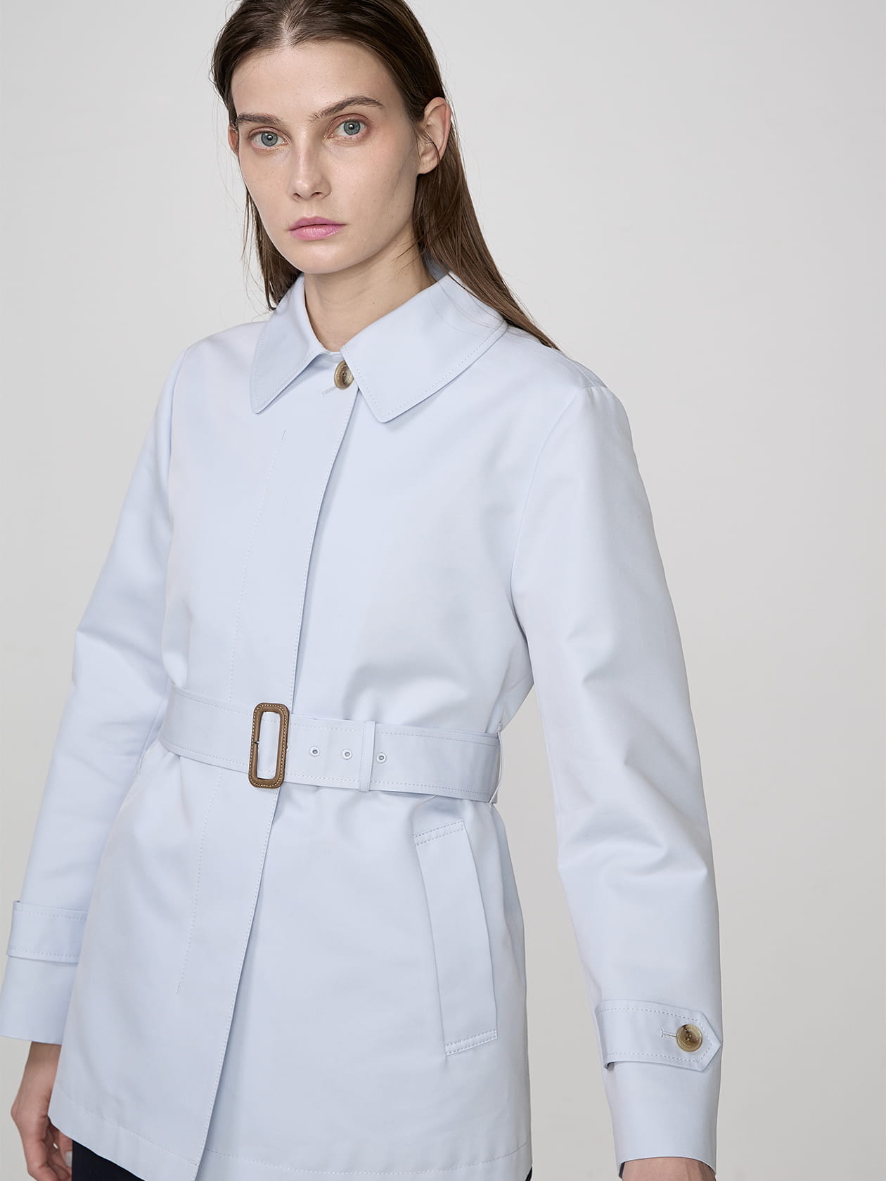 VELNUS】Beautiful silhouette 2way melton oversten collar