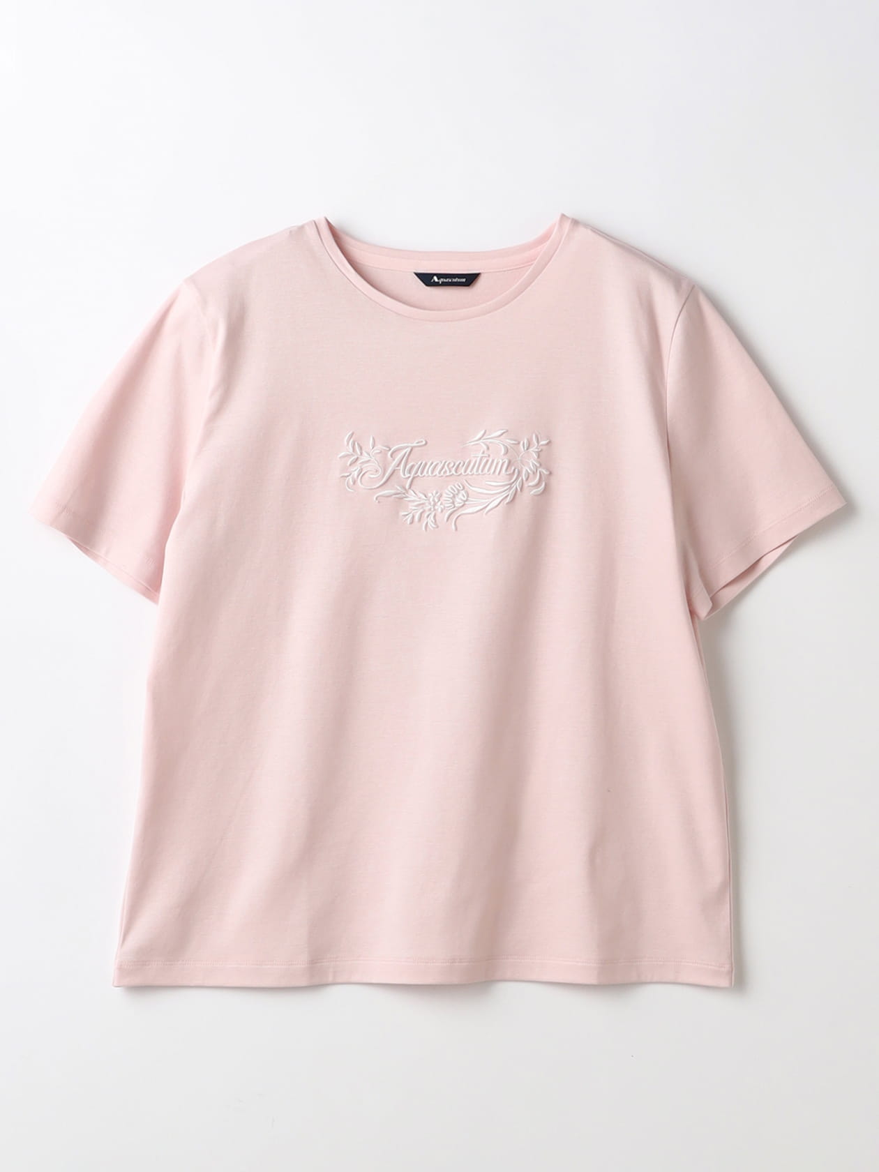 ボタニカル刺繍 スムースTシャツ