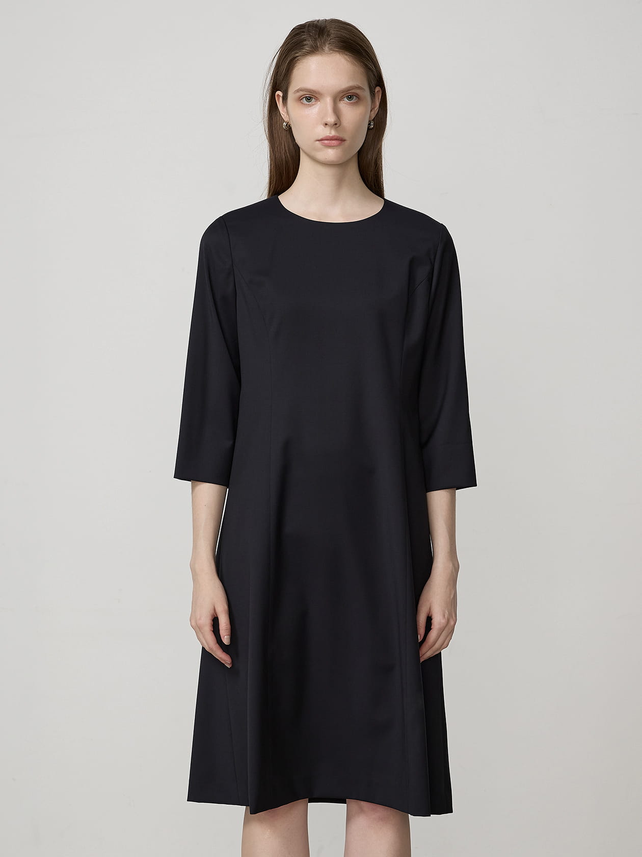 美品✨ADORE ストレッチツイルワンピース　パープル　38 ◇ドライタッチツイルワンピース（5315240808