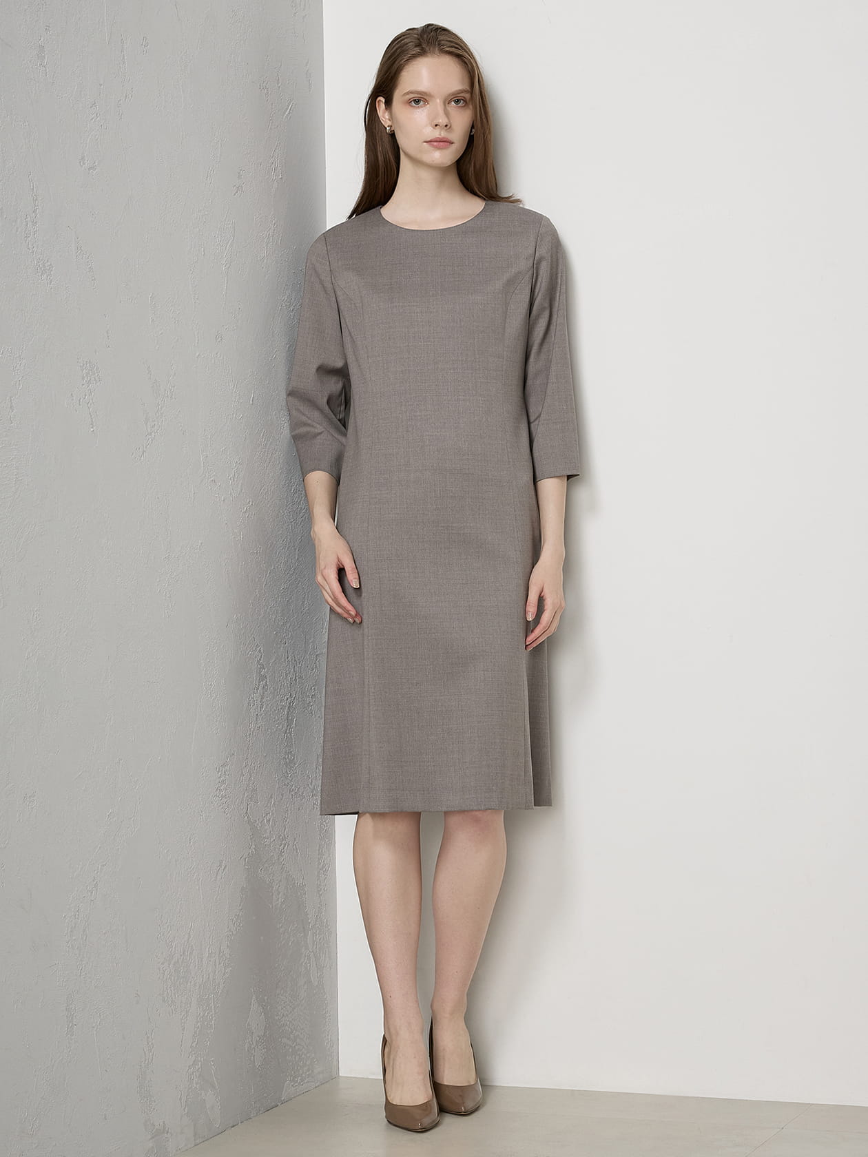 美品✨ADORE ストレッチツイルワンピース　パープル　38 セール】 ストレッチツイルワンピース （ワンピース）｜ADORE