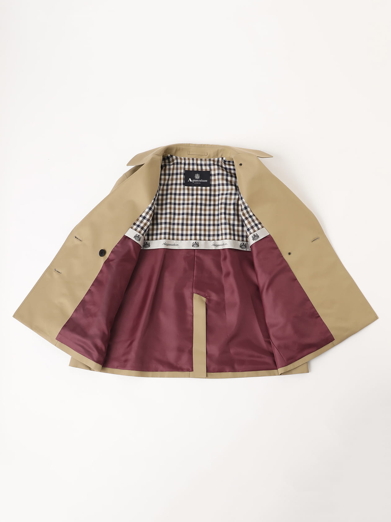 美品‼️ Aquascutum‼️カラーSHORT TRENCH COAT 日本製 SHELTON SHORT TRENCH COAT