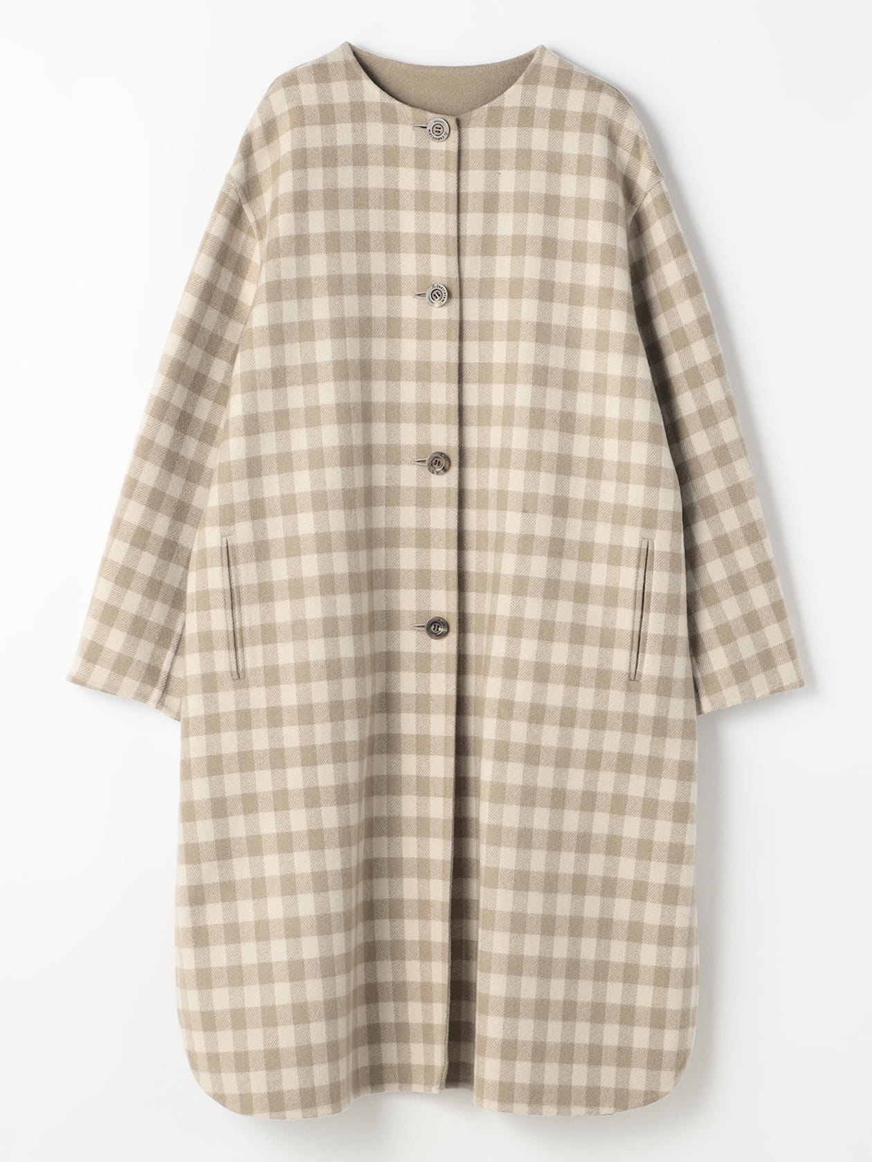 カシミヤ リバーコート