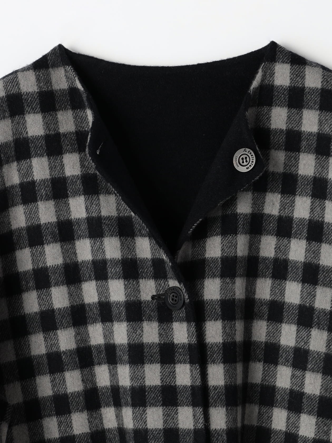 5794 【希少】 バーバリーズ リバーコート カシミヤ混 ノバチェック 9 希少♡バーバリーズ カシミヤ混 リバーシブル ロングコート ノバ