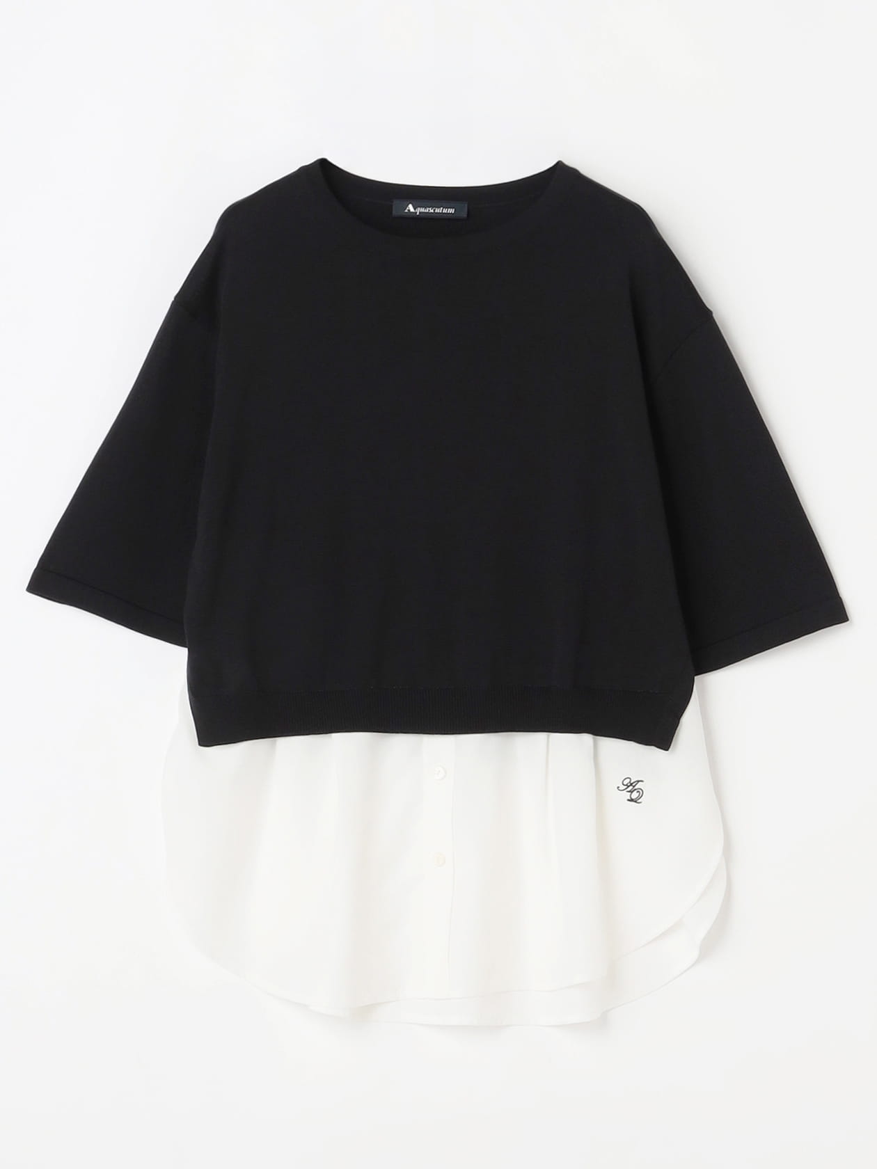 ボウタイシャツドッキングニット sheller シェリエ