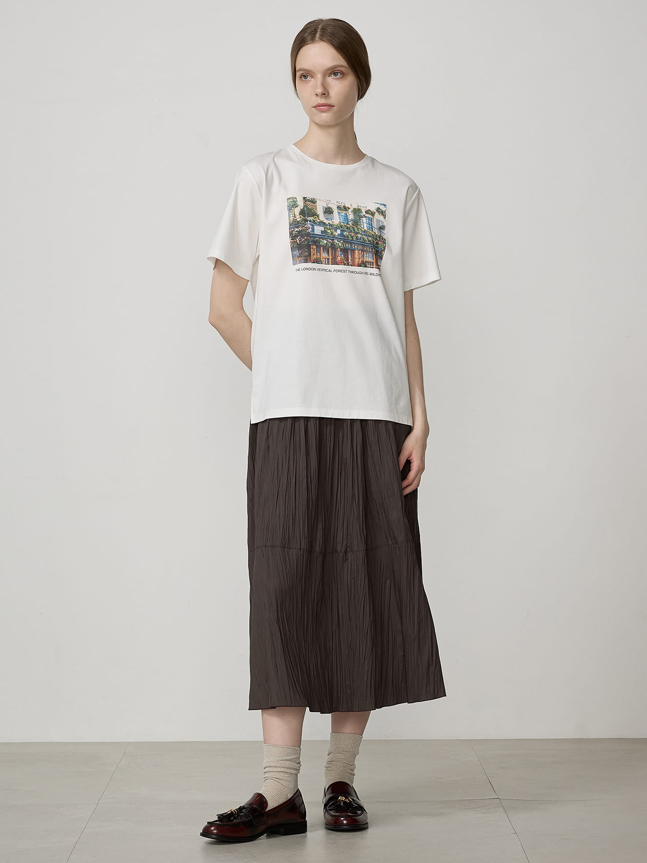FRAMeWORK（フレームワーク）の「フォトプリントアシメTシャツ